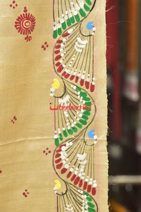 Dushmant Shakuntala Deer Pattachitra Tussar Silk Saree