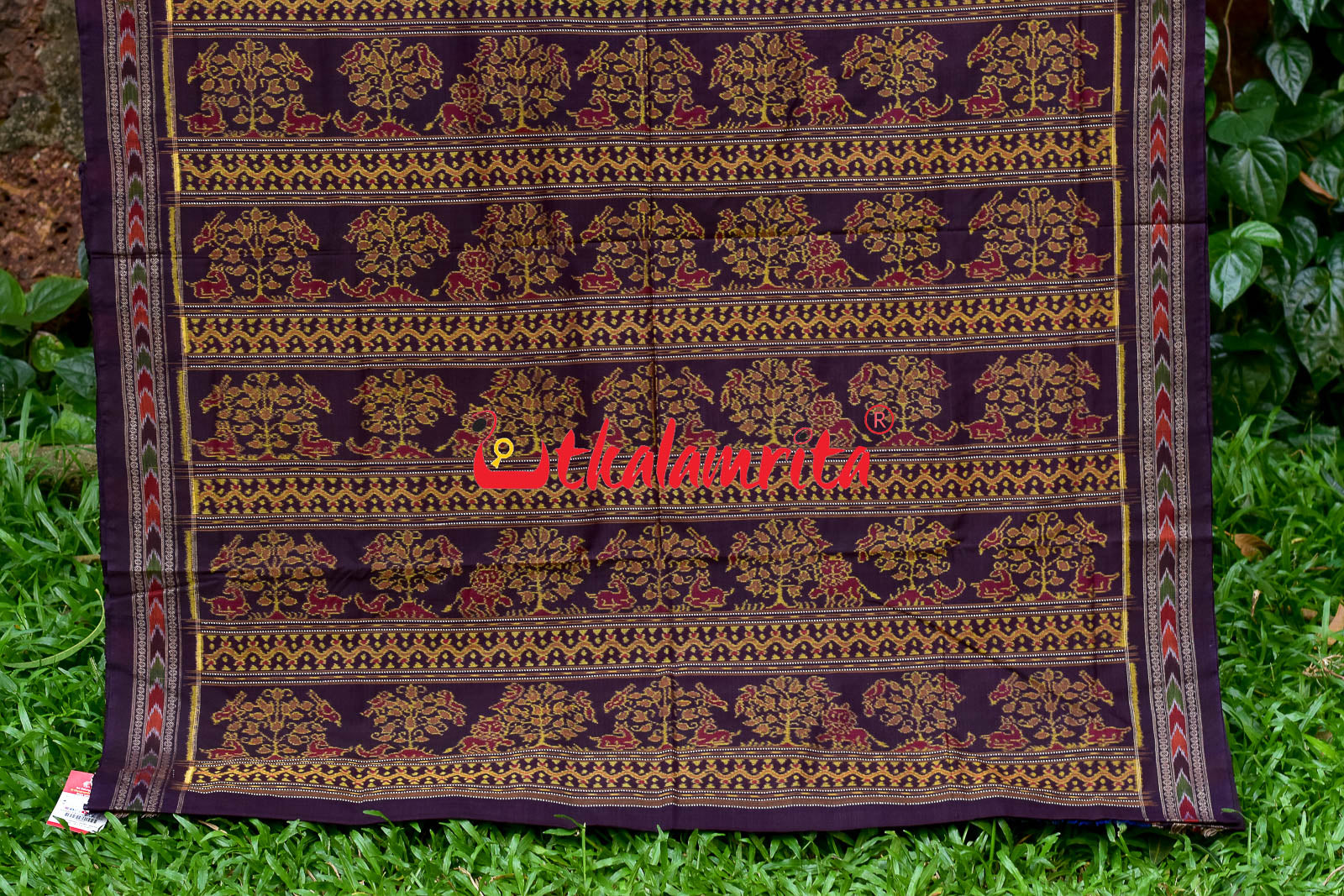 Blue Jungle Sambalpuri Bandha Cotton Saree