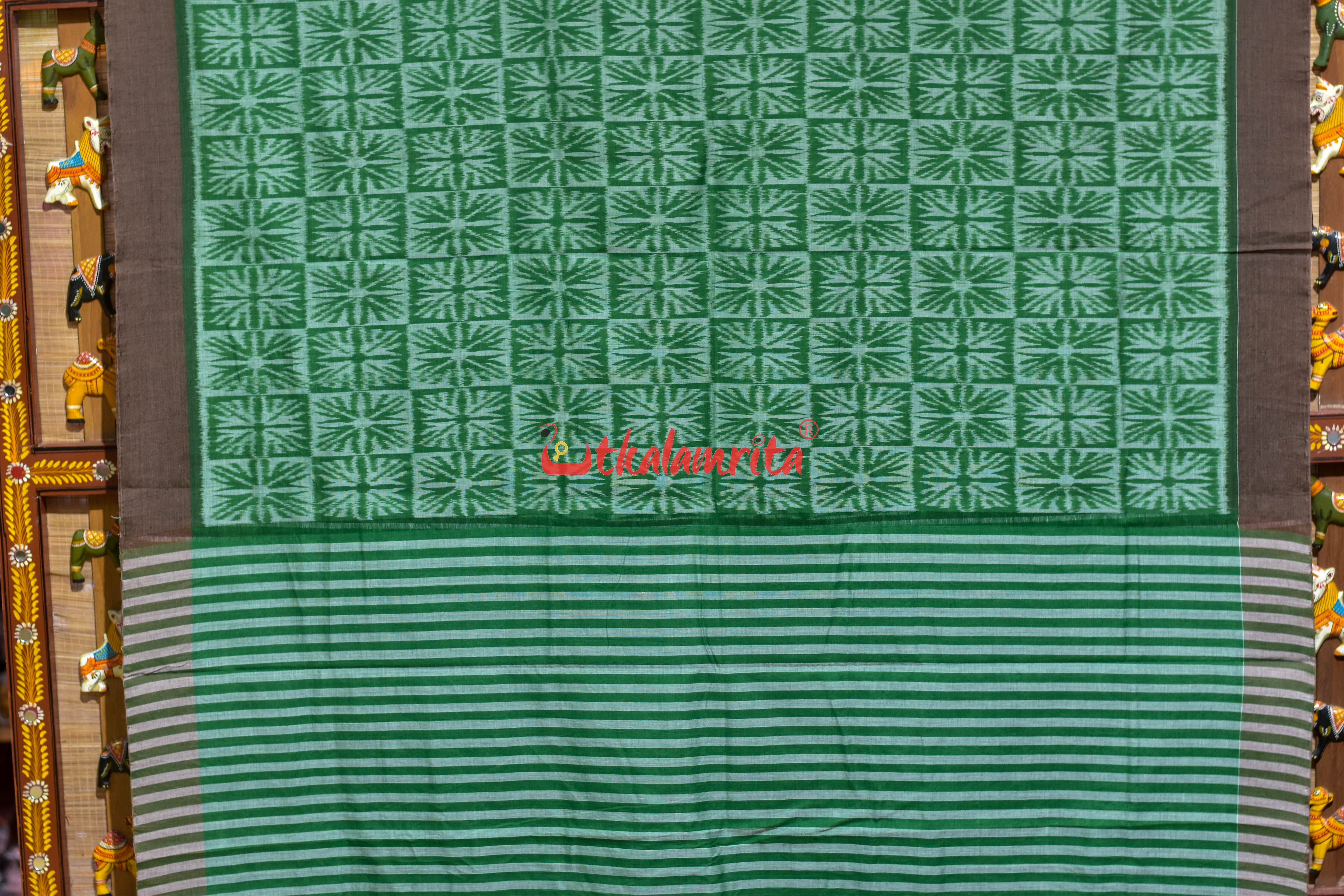 Clover Leaf Khandua Ikat Cotton Saree