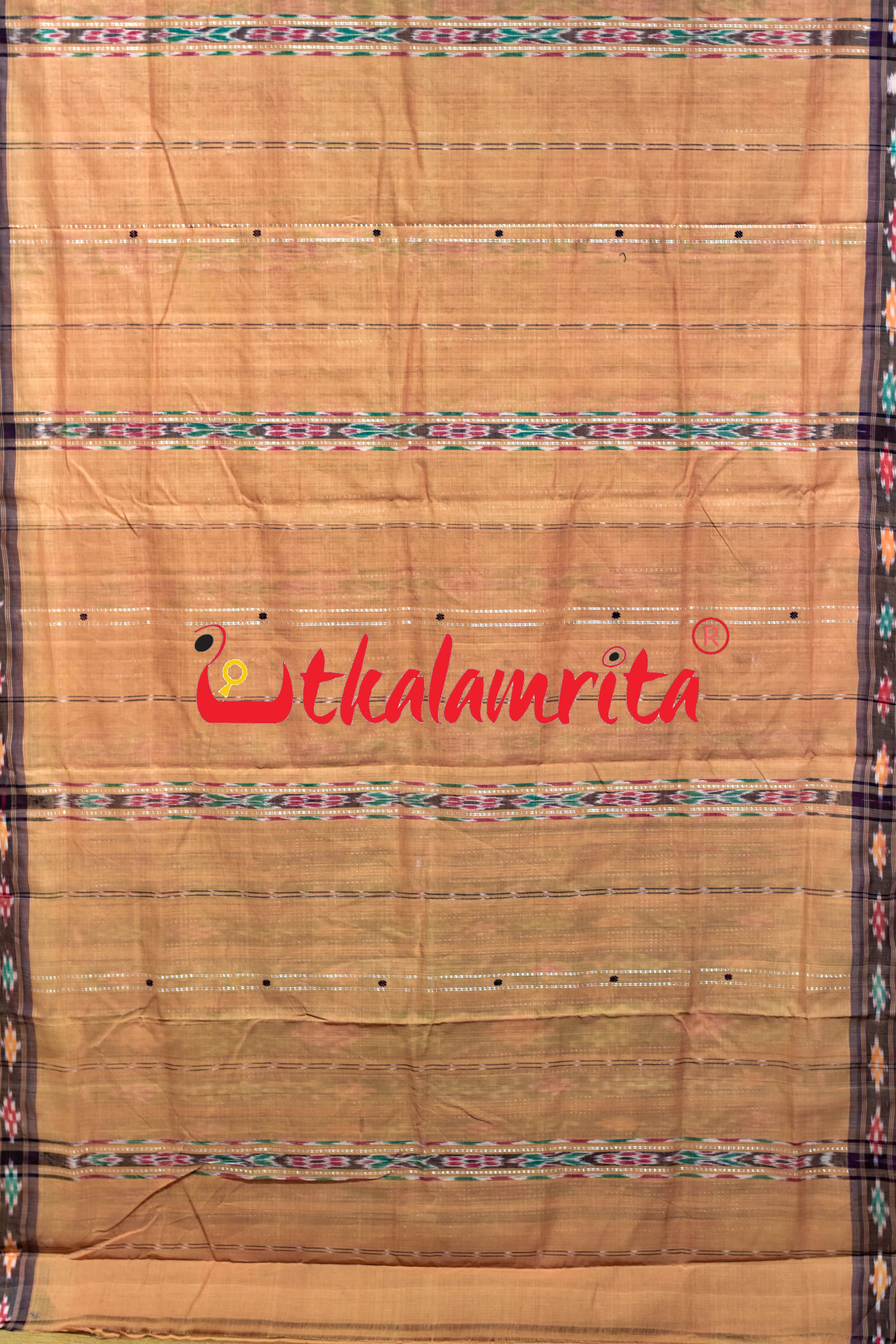 Cream Koli Maala Pittala Single Cotton Saree