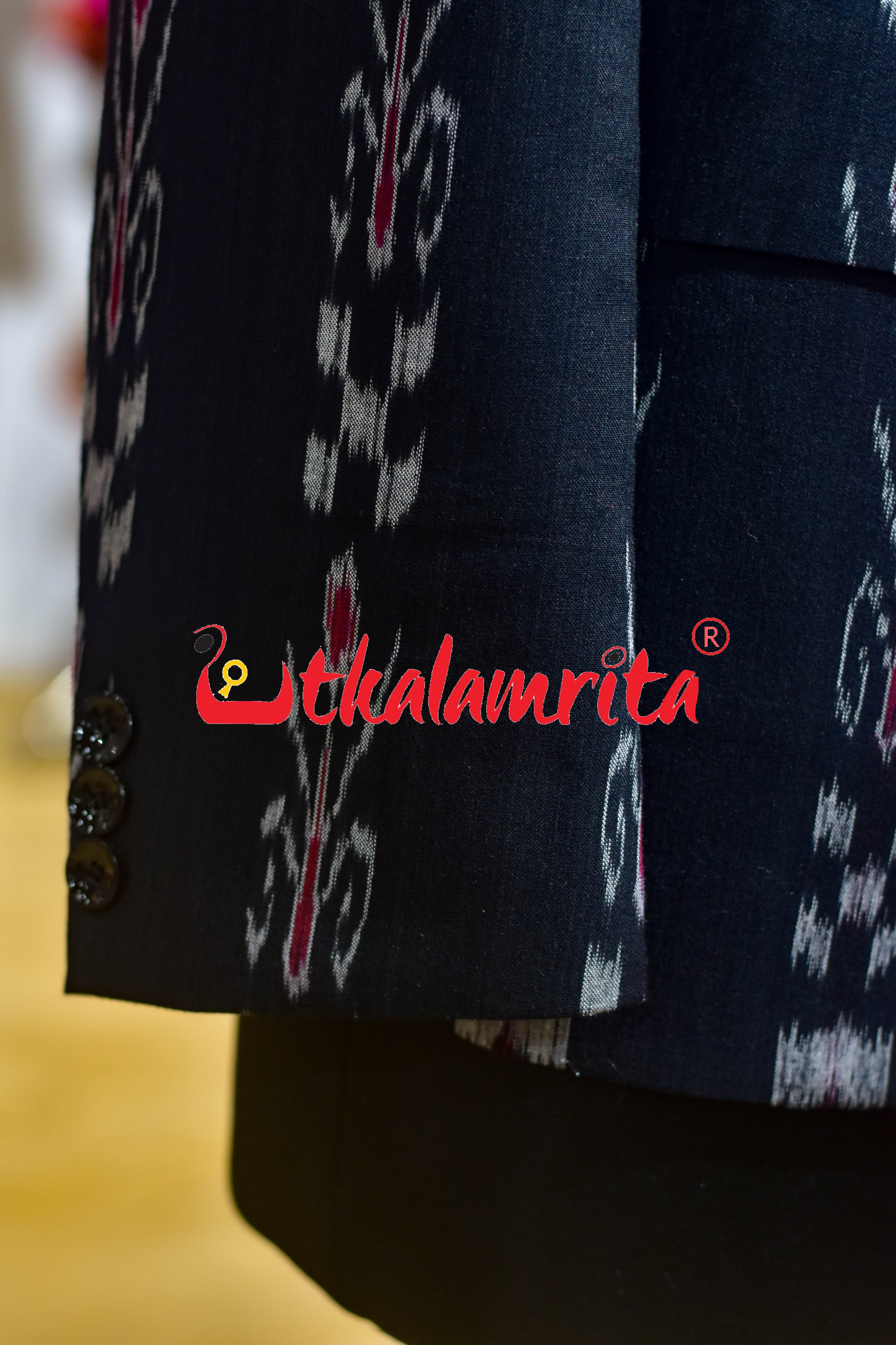 Black Pasapali and Kadha (Ladies' Blazer)