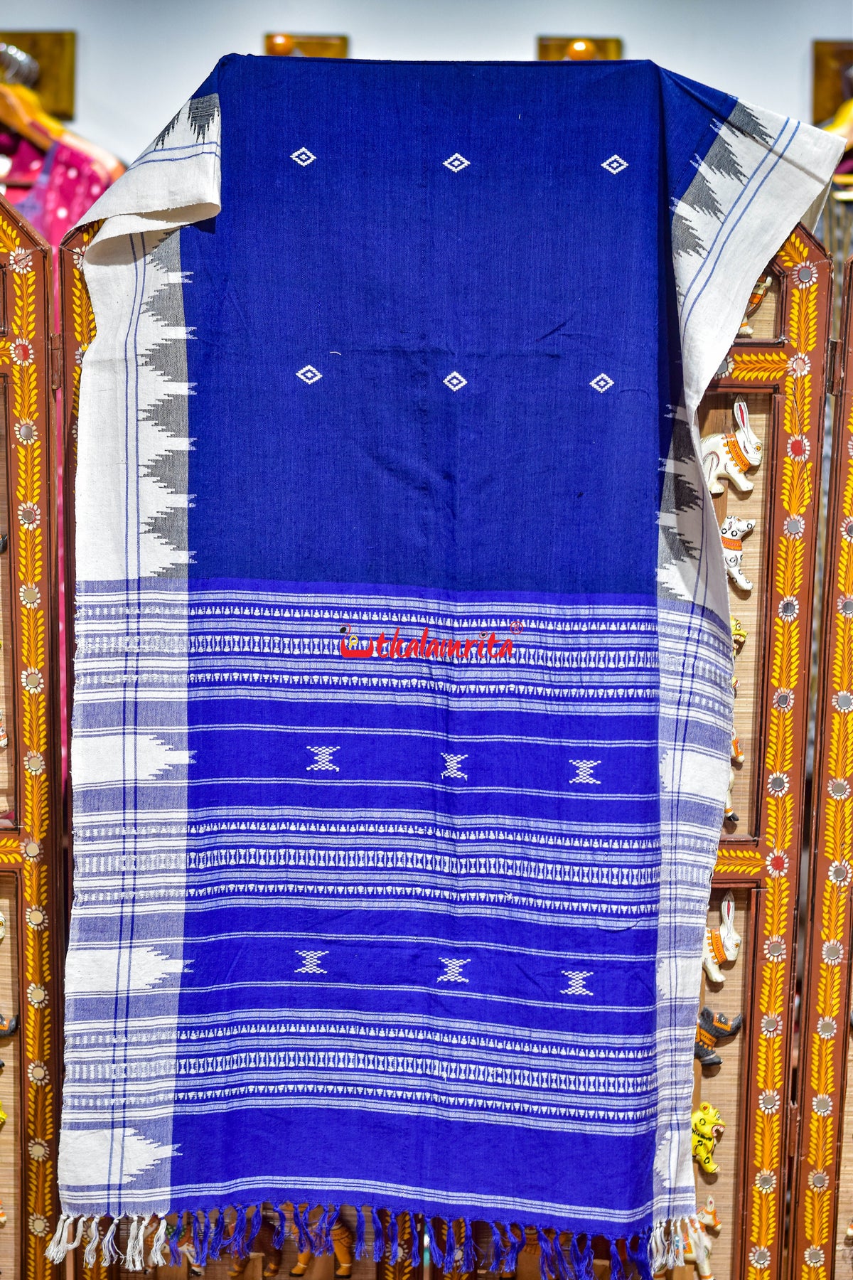 Blue White Buti Kotpad (Dupatta)