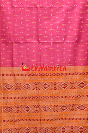 Pink with Yellow Chandrika Khandua Silk Saree