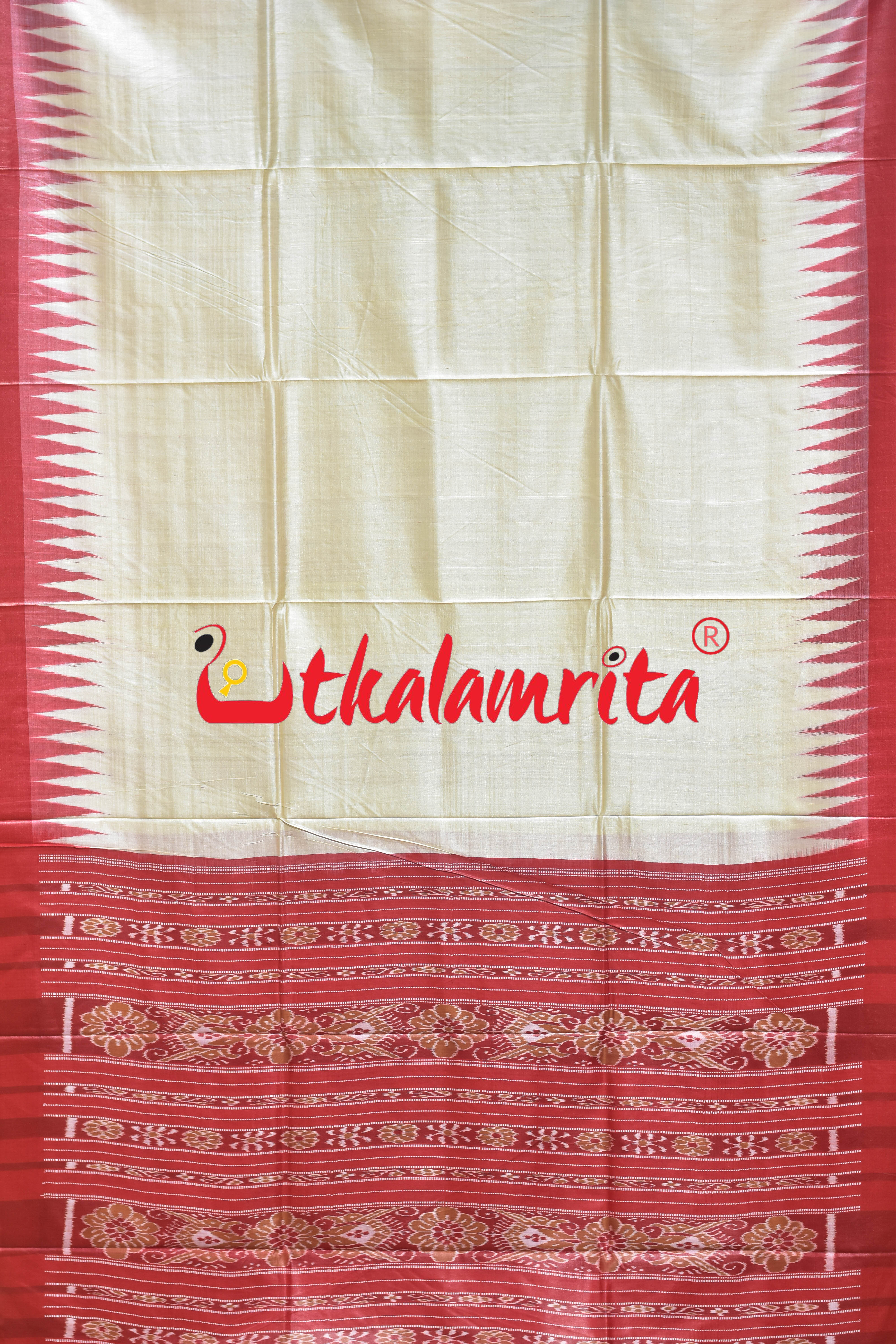 Natural Body Red Fine Gopalpur Tussar Silk Saree