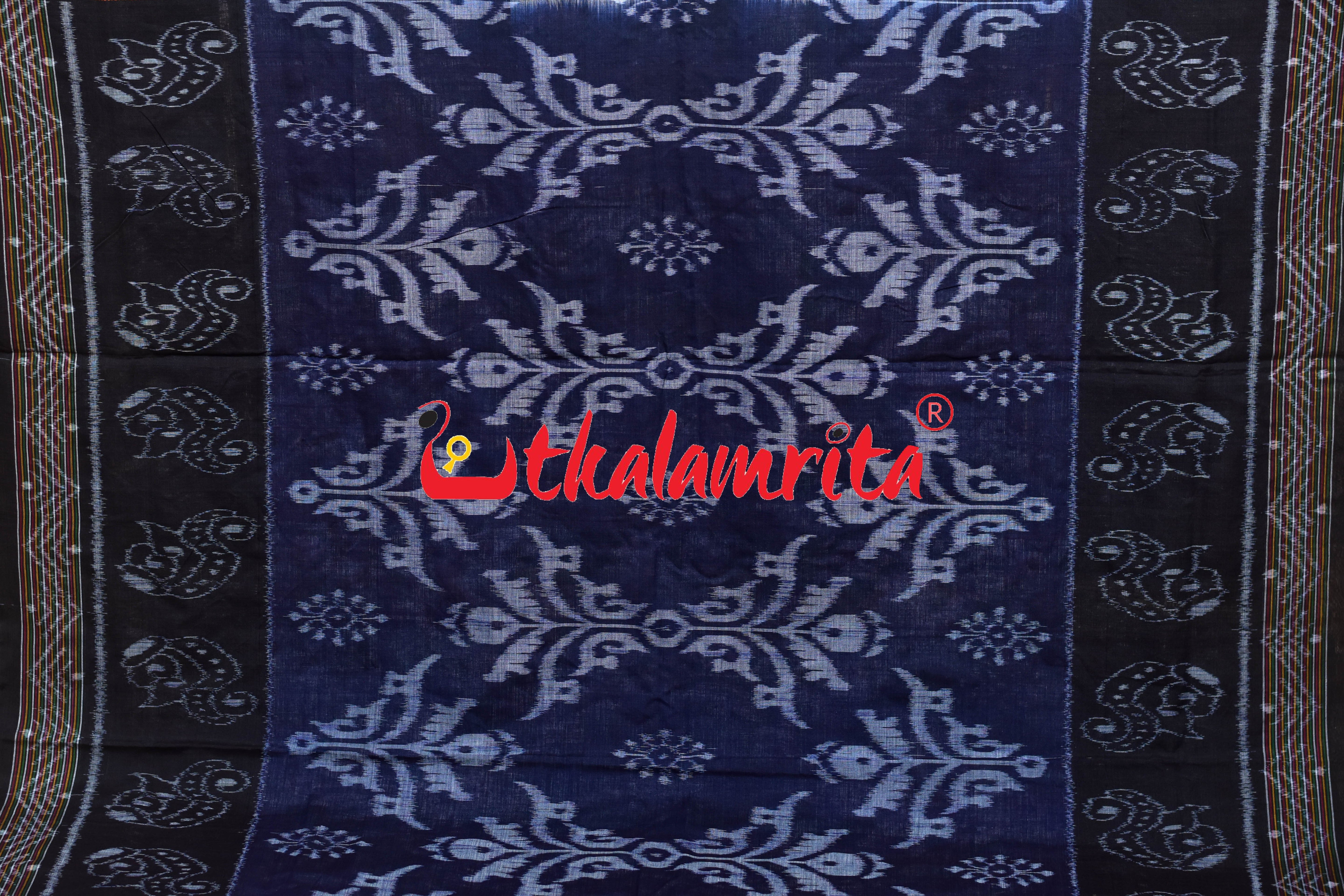 Seafoam Green Sankha Scot Khandua Cotton Saree