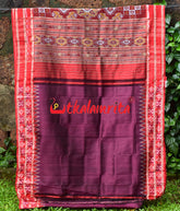 Jamun Double Pasapali Khandua Silk Saree