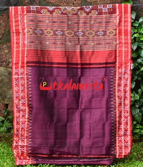 Jamun Double Pasapali Khandua Silk Saree