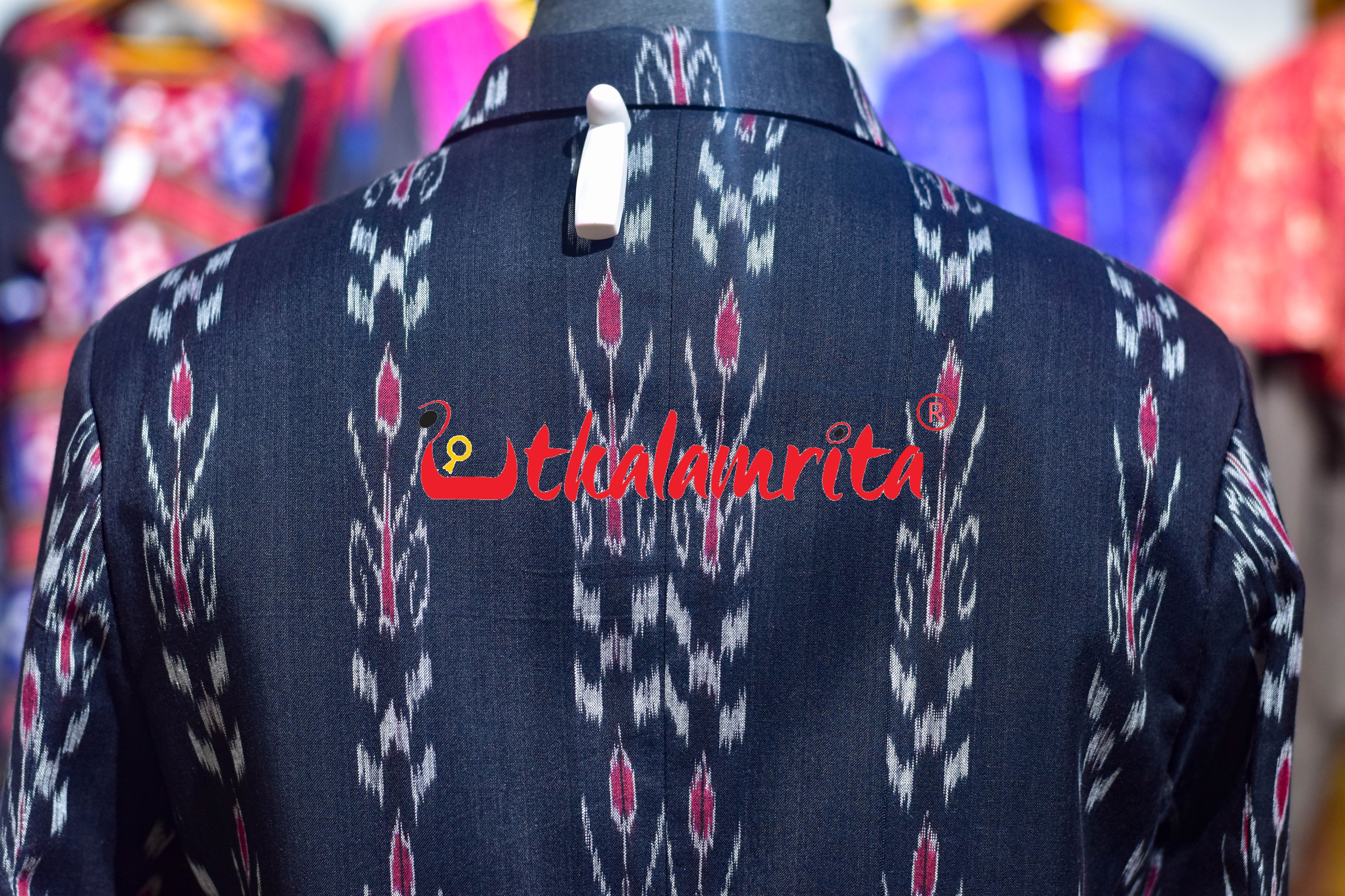 Black Pasapali and Kadha (Ladies' Blazer)