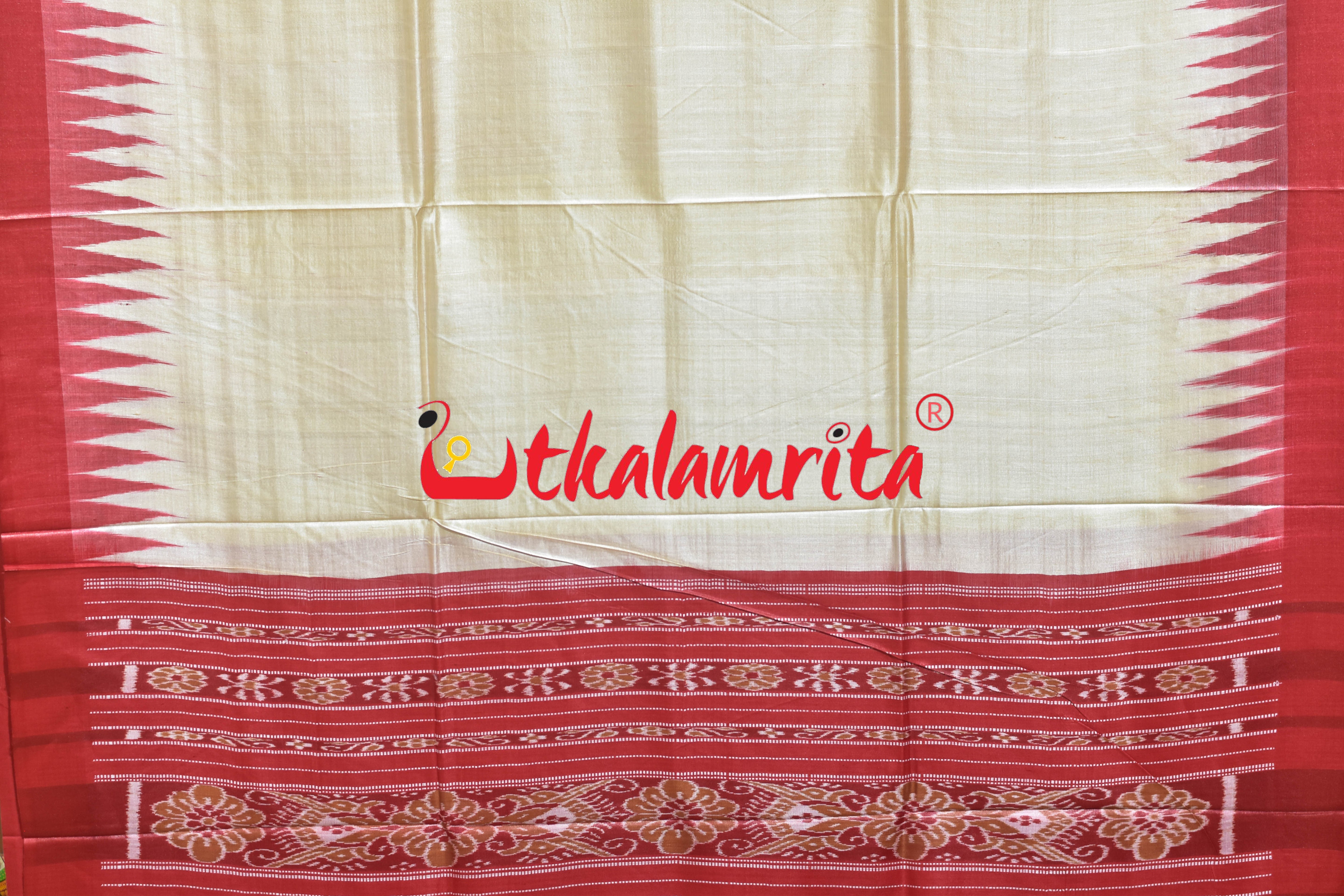 Natural Body Red Fine Gopalpur Tussar Silk Saree