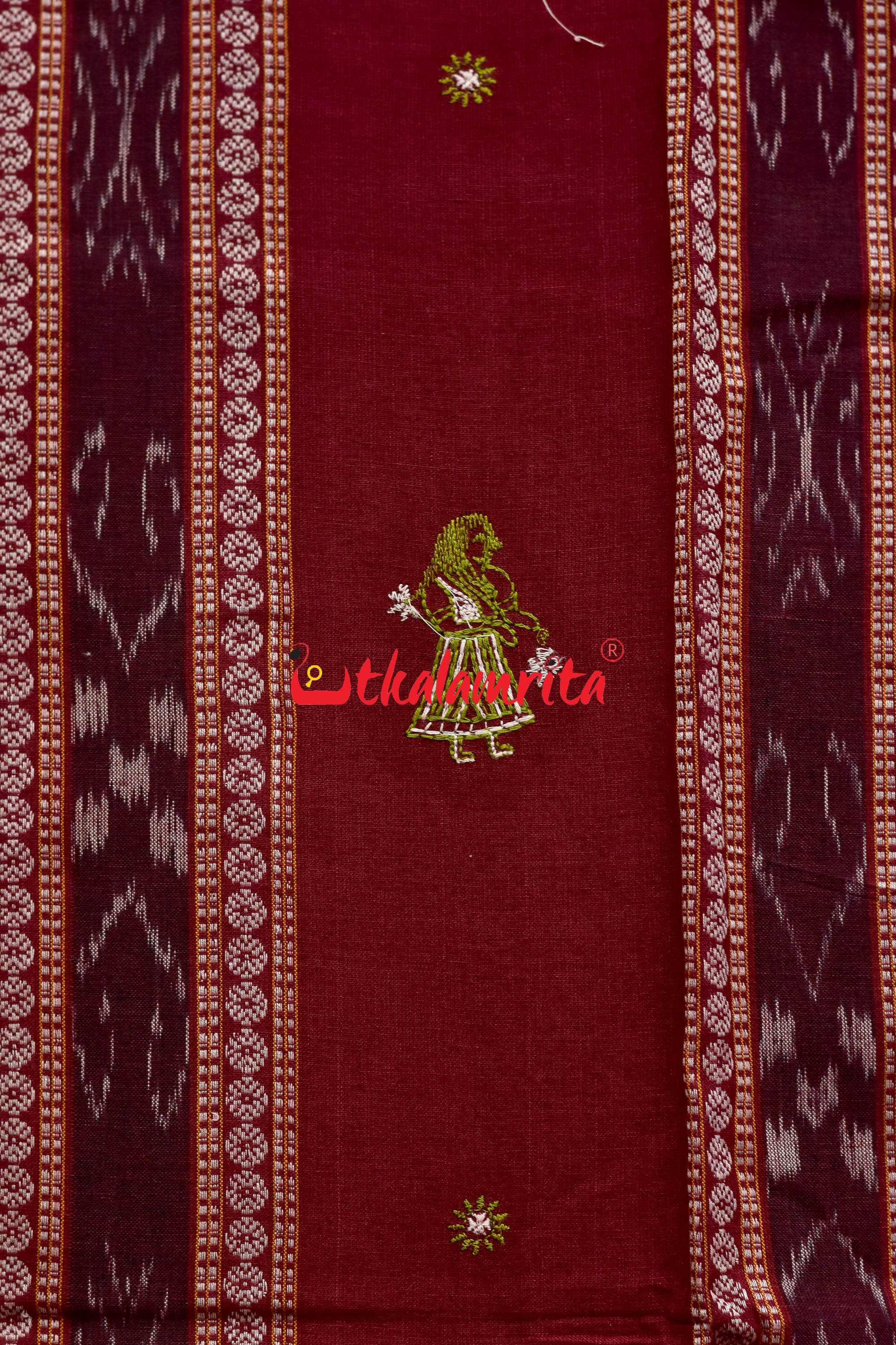 Maroon Mehendi Doll Bomkai Dress Set