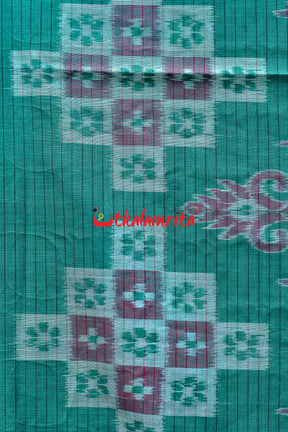 Middle Green Black Rimjhim Khandua Cotton