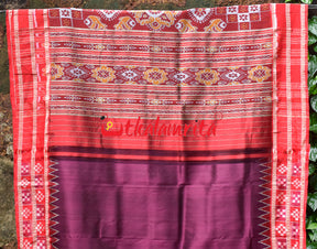 Jamun Double Pasapali Khandua Silk Saree