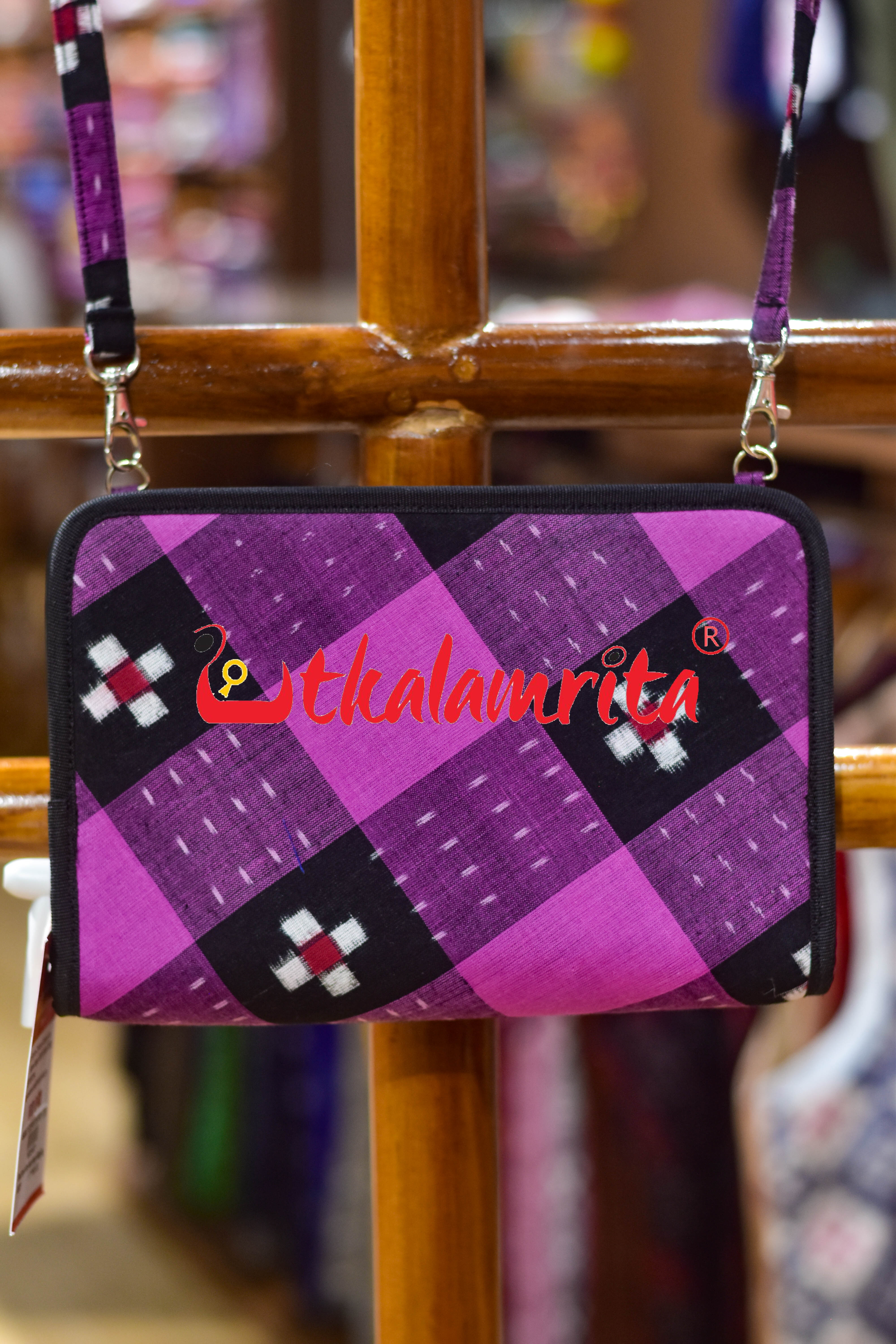 Black Purple Star Sakta Square Sling Bag