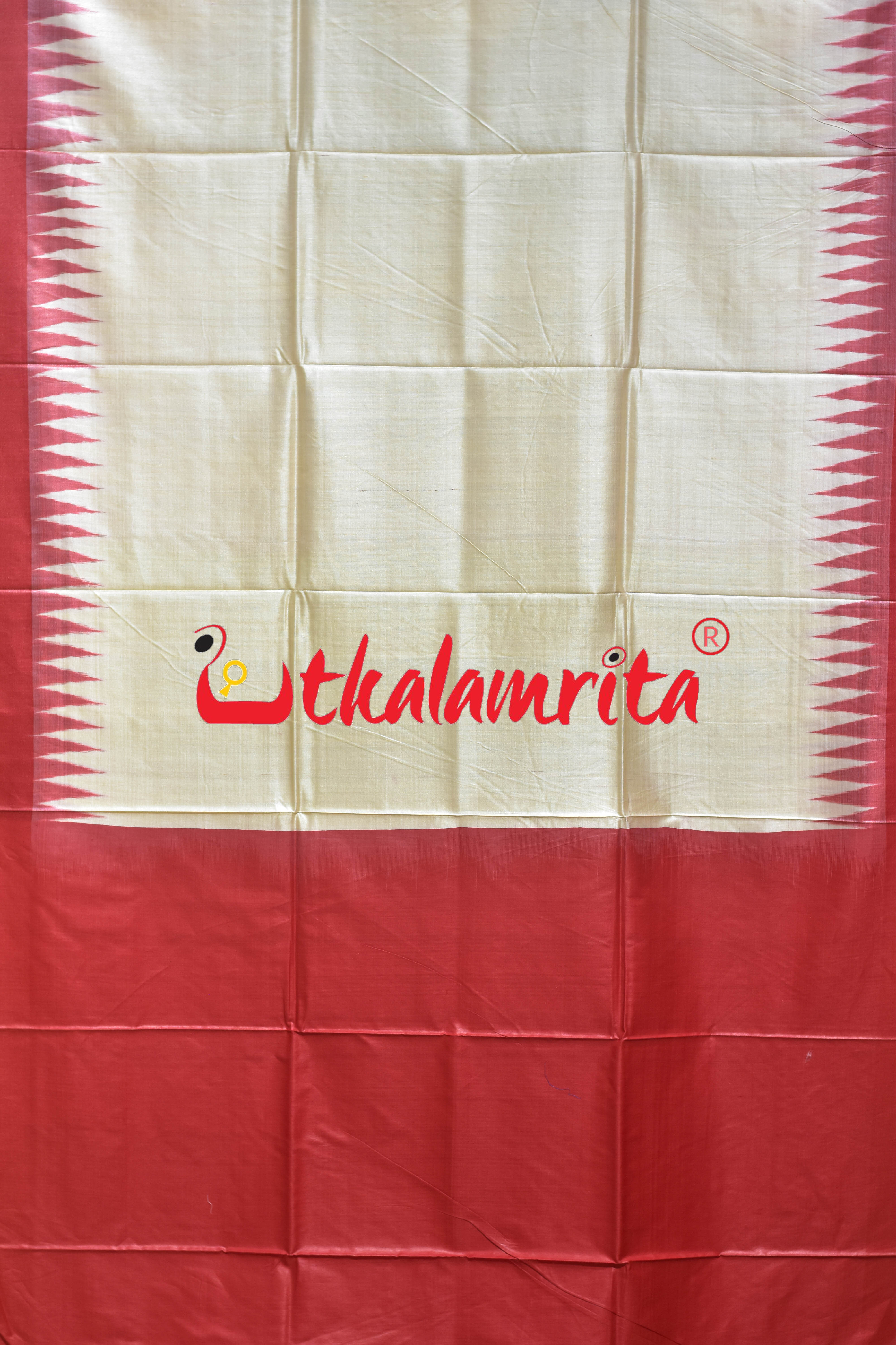 Natural Body Red Fine Gopalpur Tussar Silk Saree