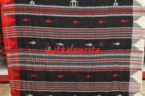 Black Ganga Jamuna Fish Kotpad Cotton Saree