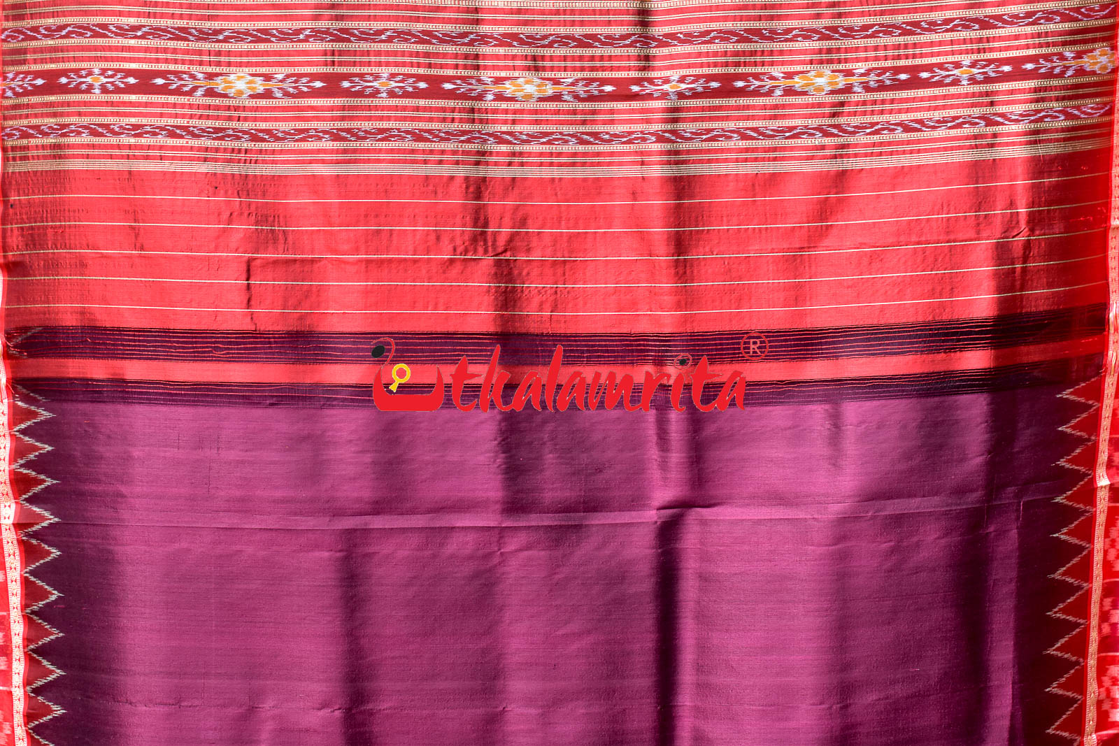 Jamun Double Pasapali Khandua Silk Saree