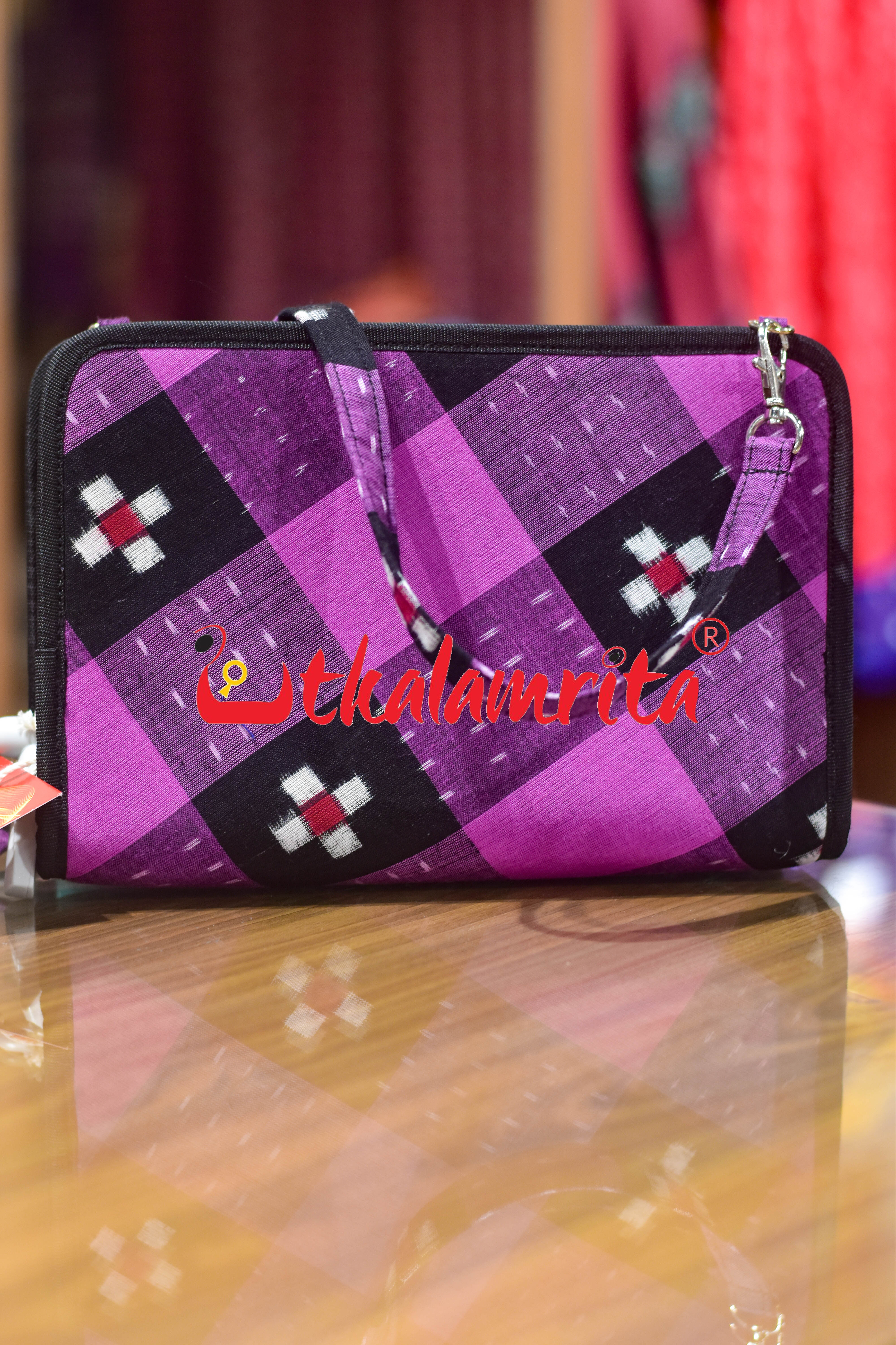 Black Purple Star Sakta Square Sling Bag