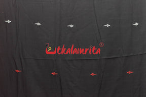 Black Ganga Jamuna Fish Kotpad Cotton Saree