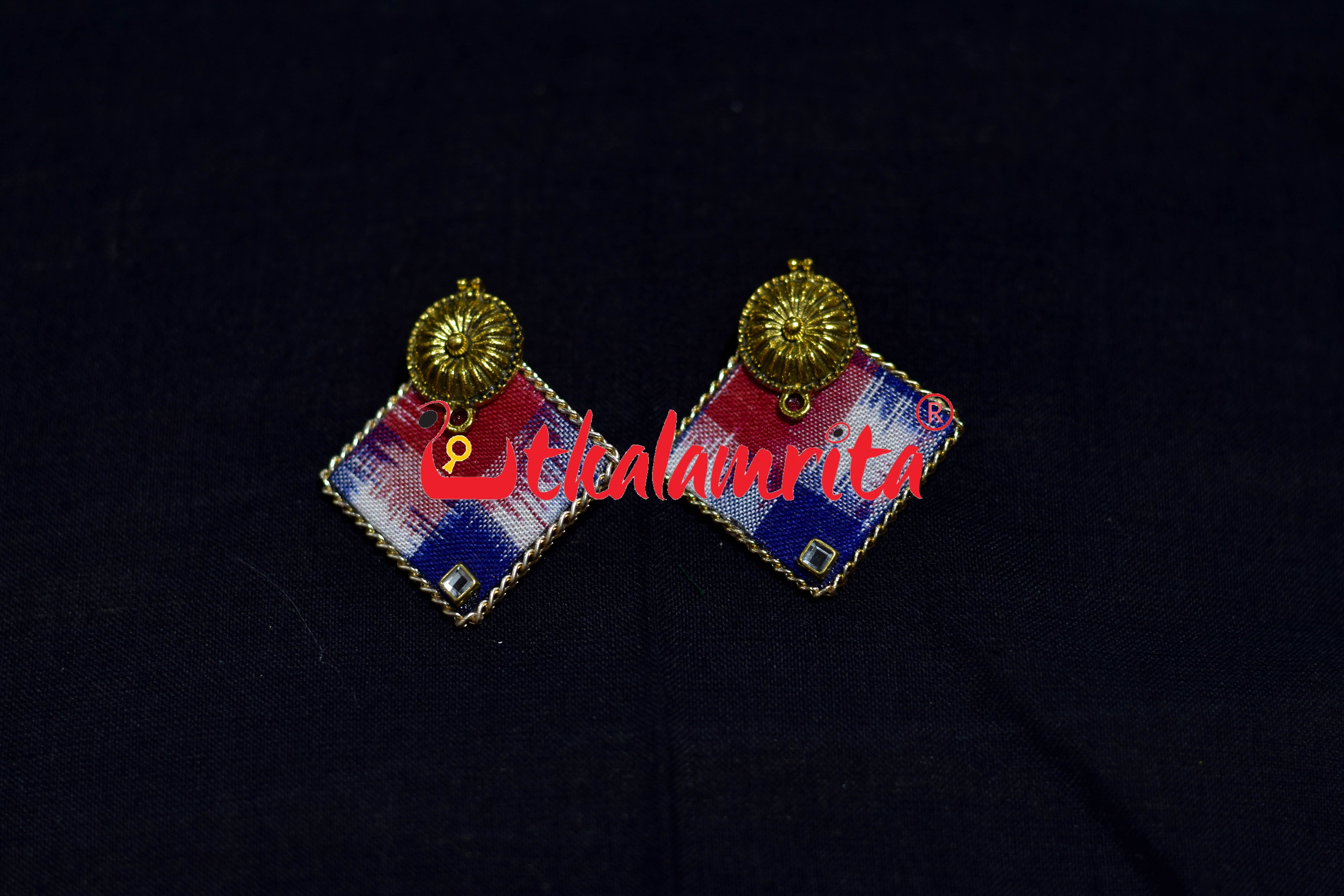 Blue Pasapali Mayura Golden Big Necklace Set