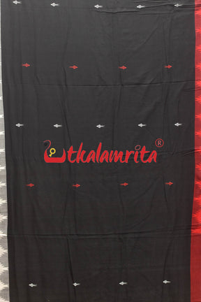 Black Ganga Jamuna Fish Kotpad Cotton Saree