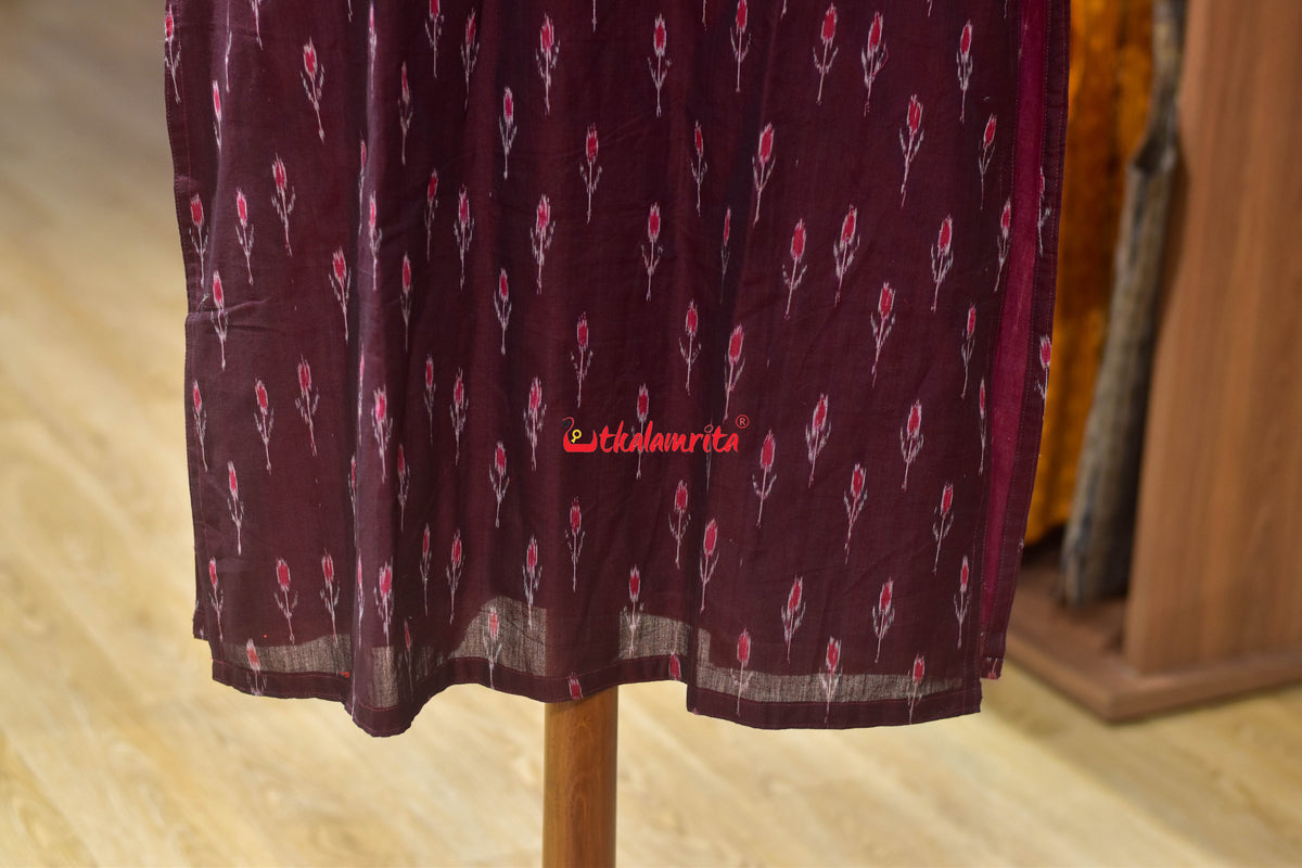Maroon Labanga Red Amba Kasi Design (Ladies' Kurti)