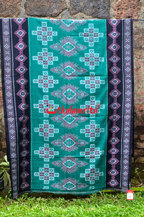 Middle Green Black Rimjhim Khandua Cotton