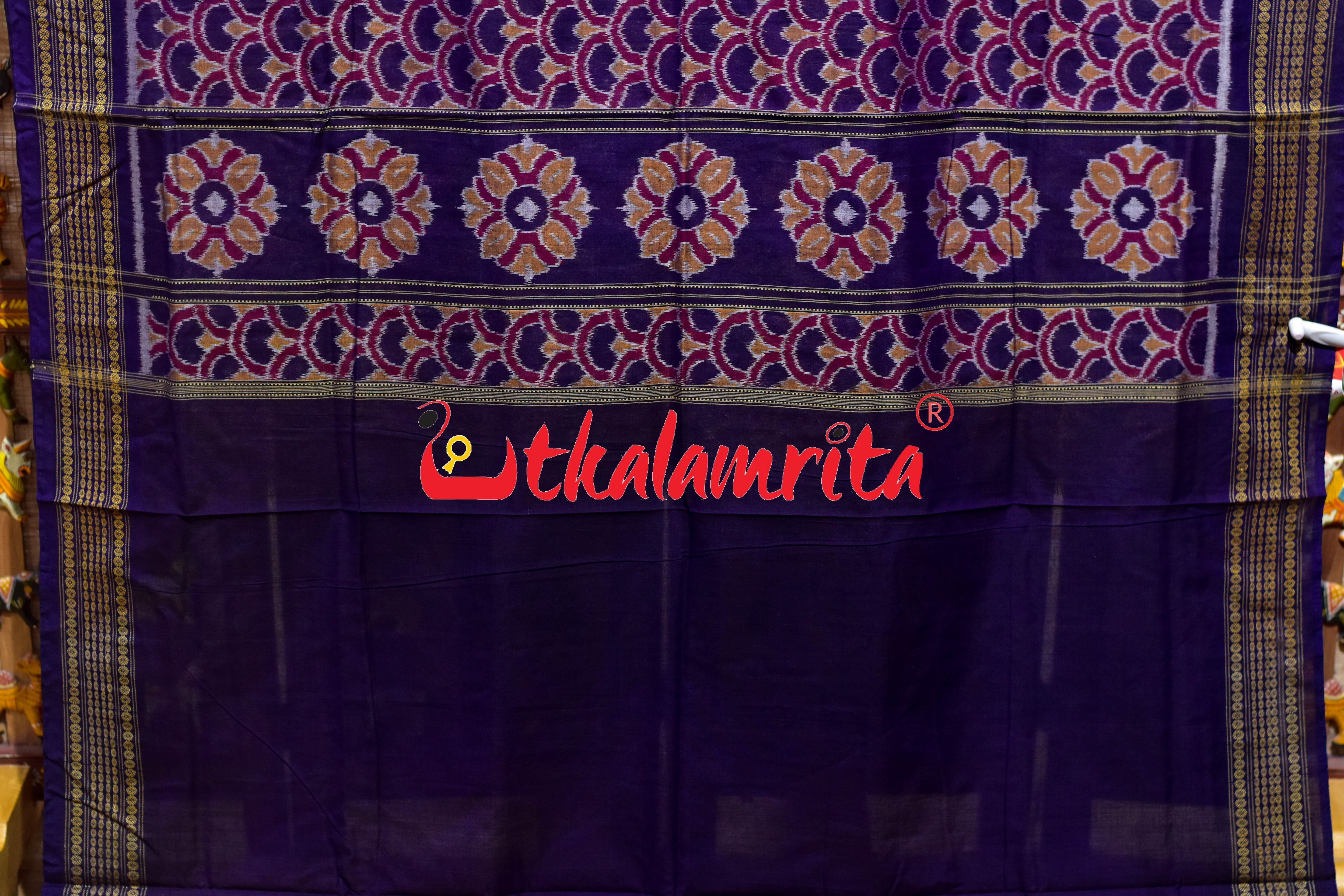 Mustard Flower Body Bandha Sambalpuri Cotton Saree