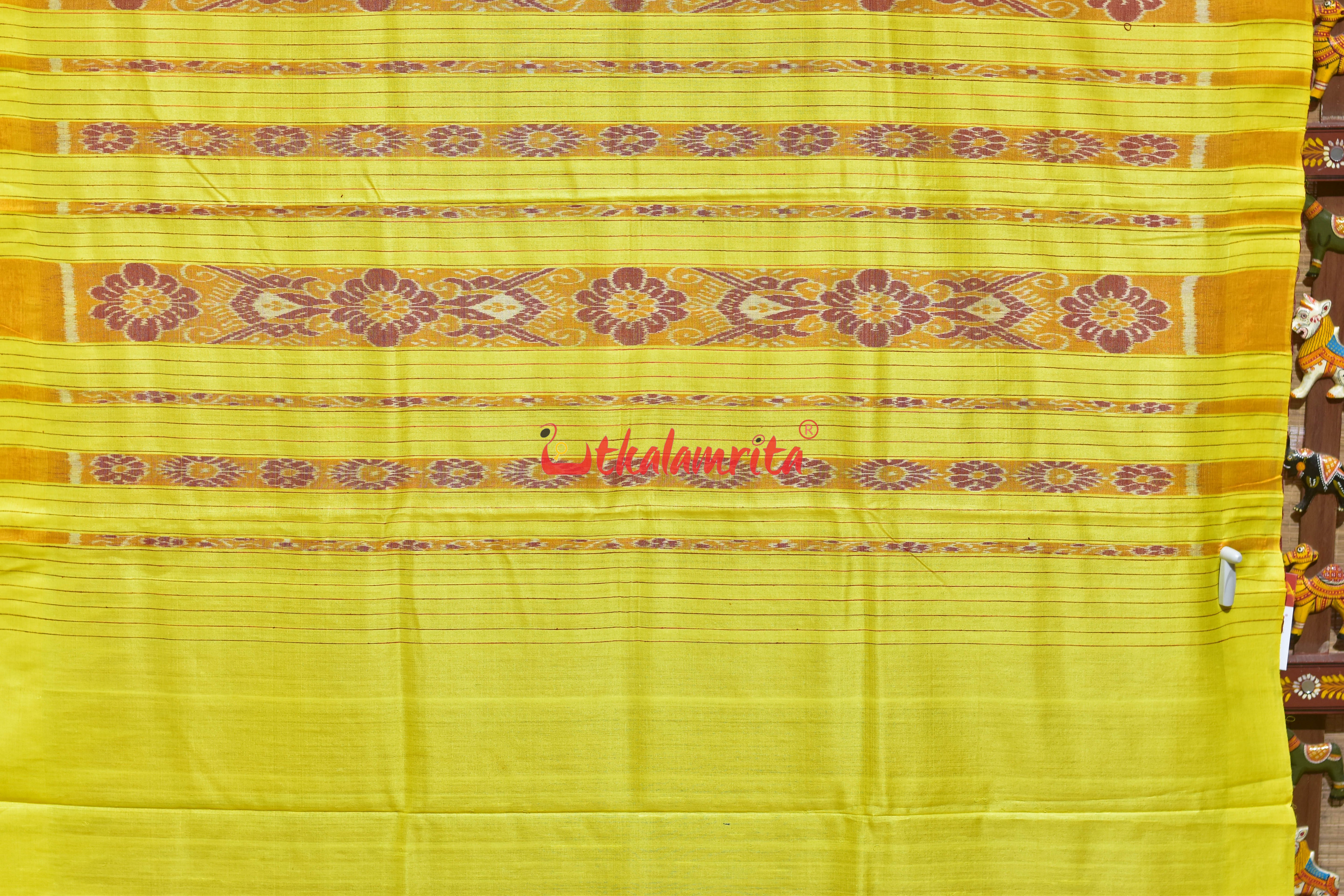 Rani Yellow Gopalpur Tussar Silk Saree
