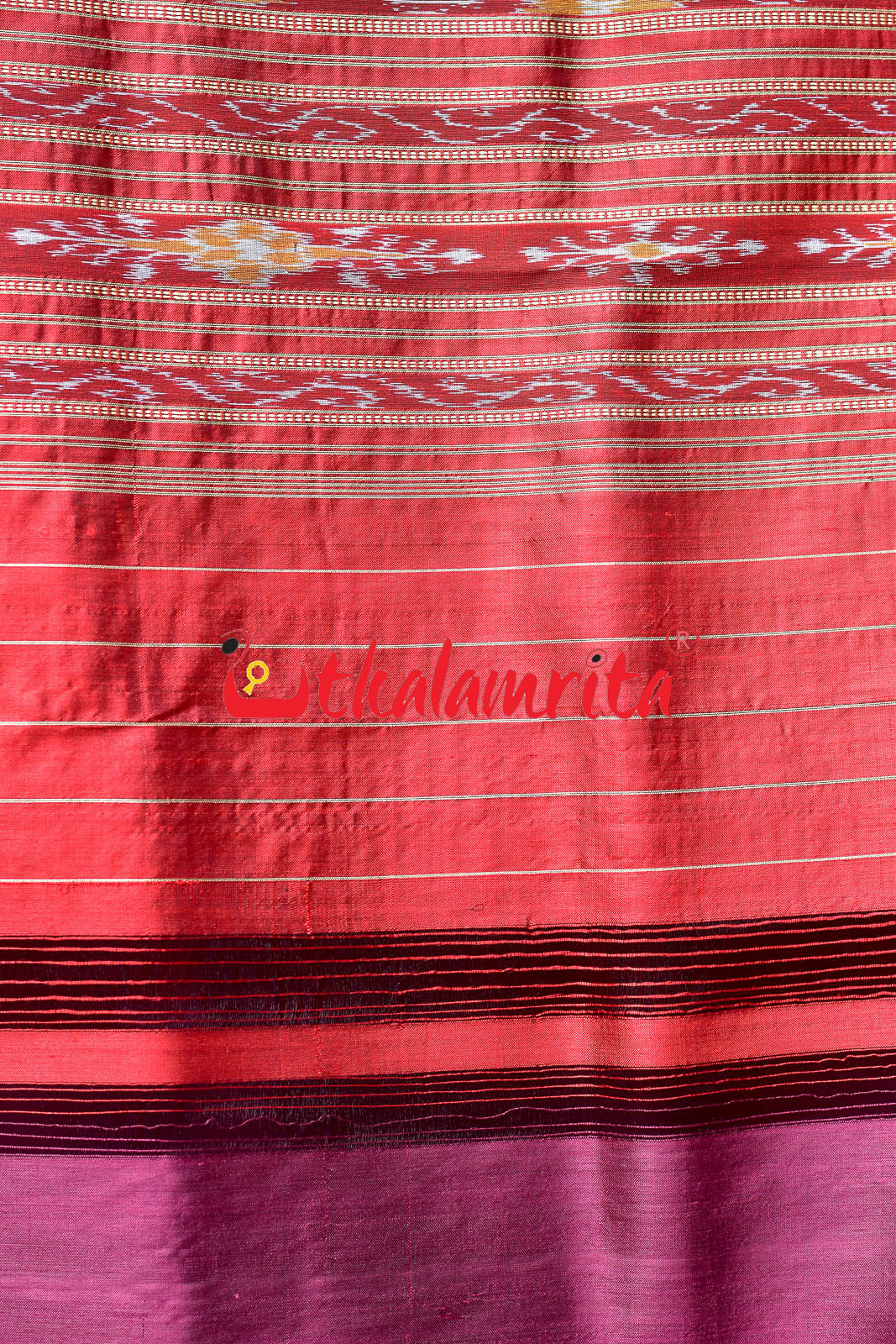 Jamun Double Pasapali Khandua Silk Saree