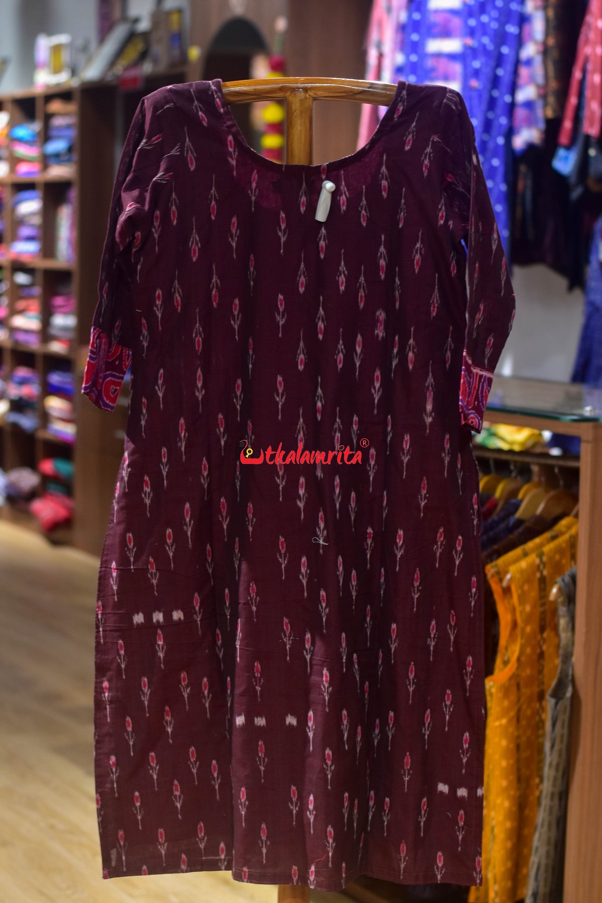 Maroon Labanga Red Amba Kasi Design (Ladies' Kurti)