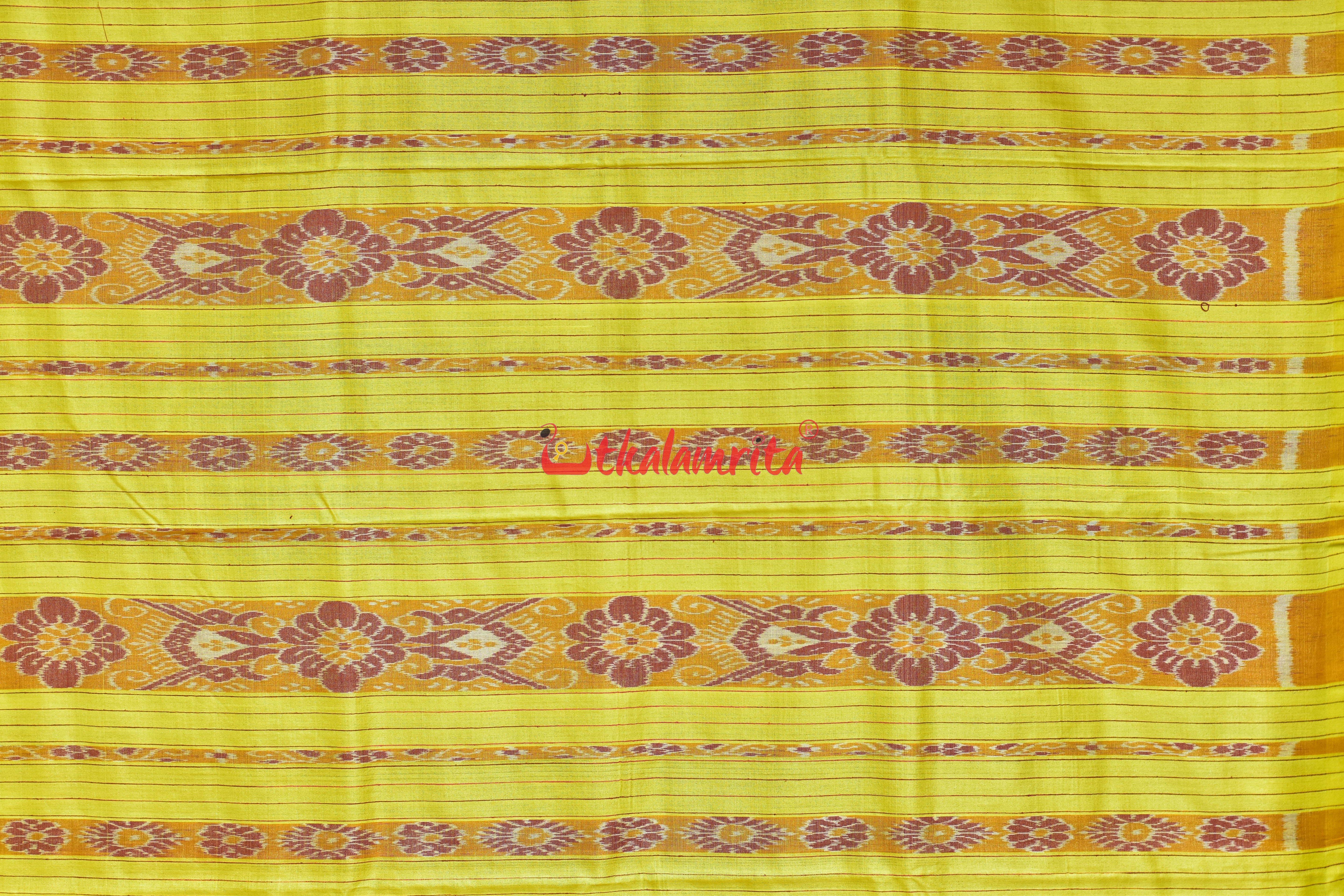 Rani Yellow Gopalpur Tussar Silk Saree