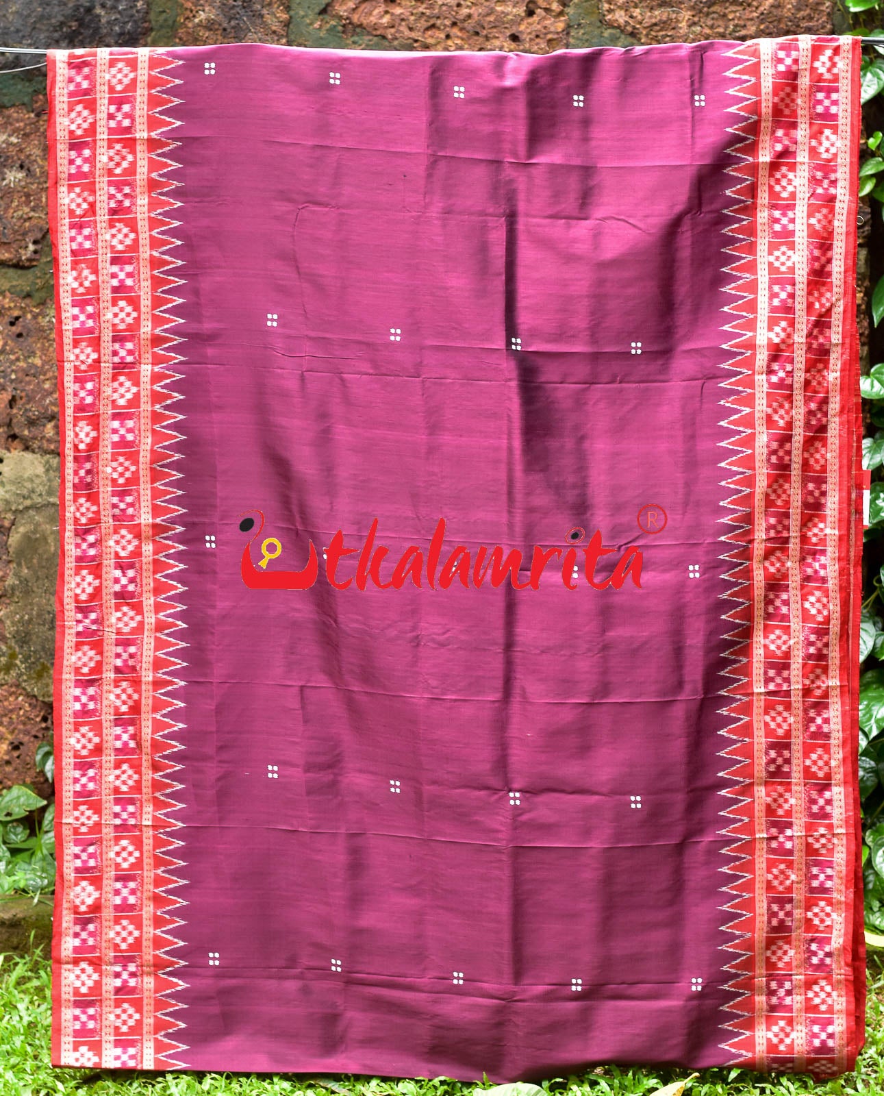 Jamun Double Pasapali Khandua Silk Saree