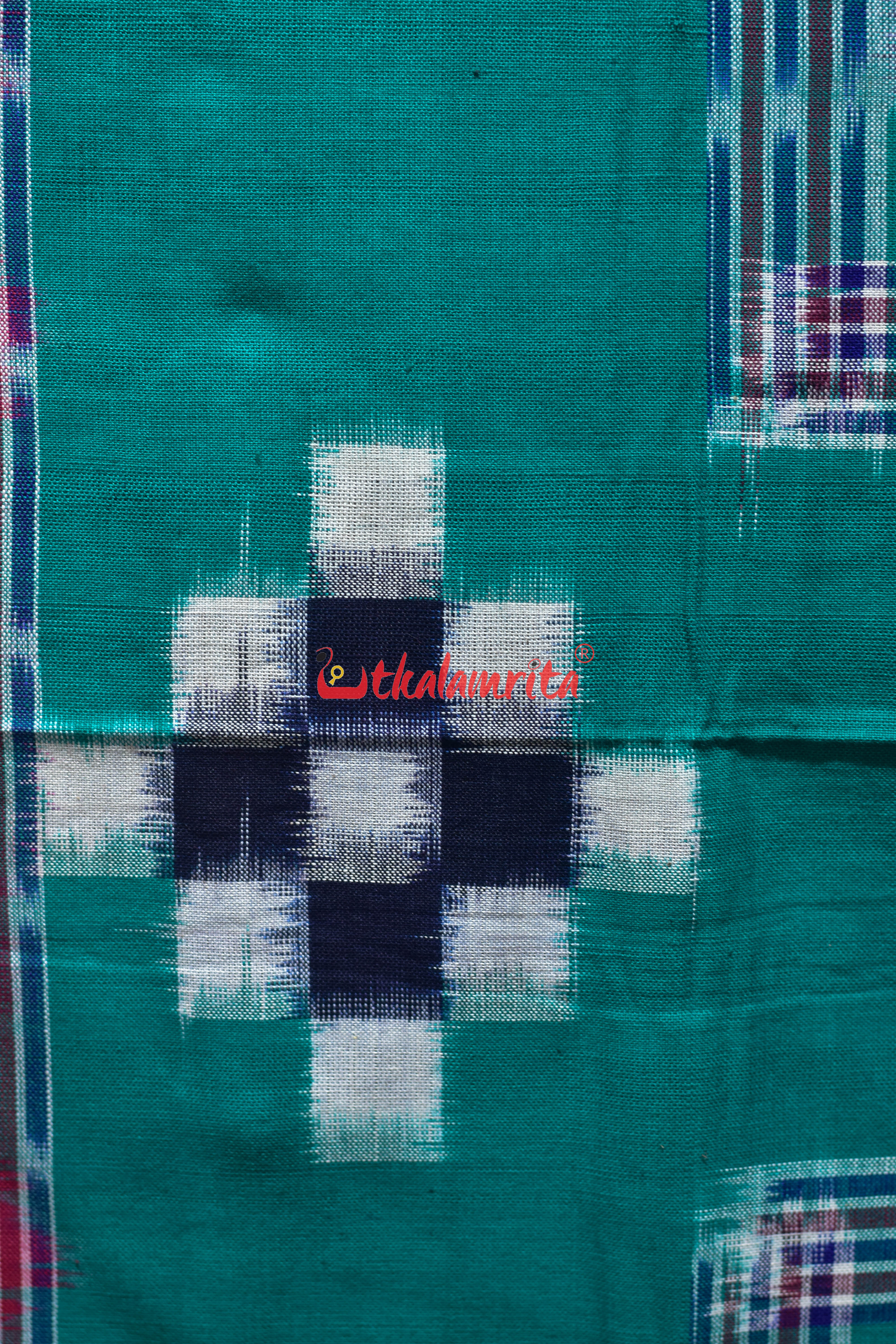 Green Red Flower Bandha Cotton (Single Bedsheet)