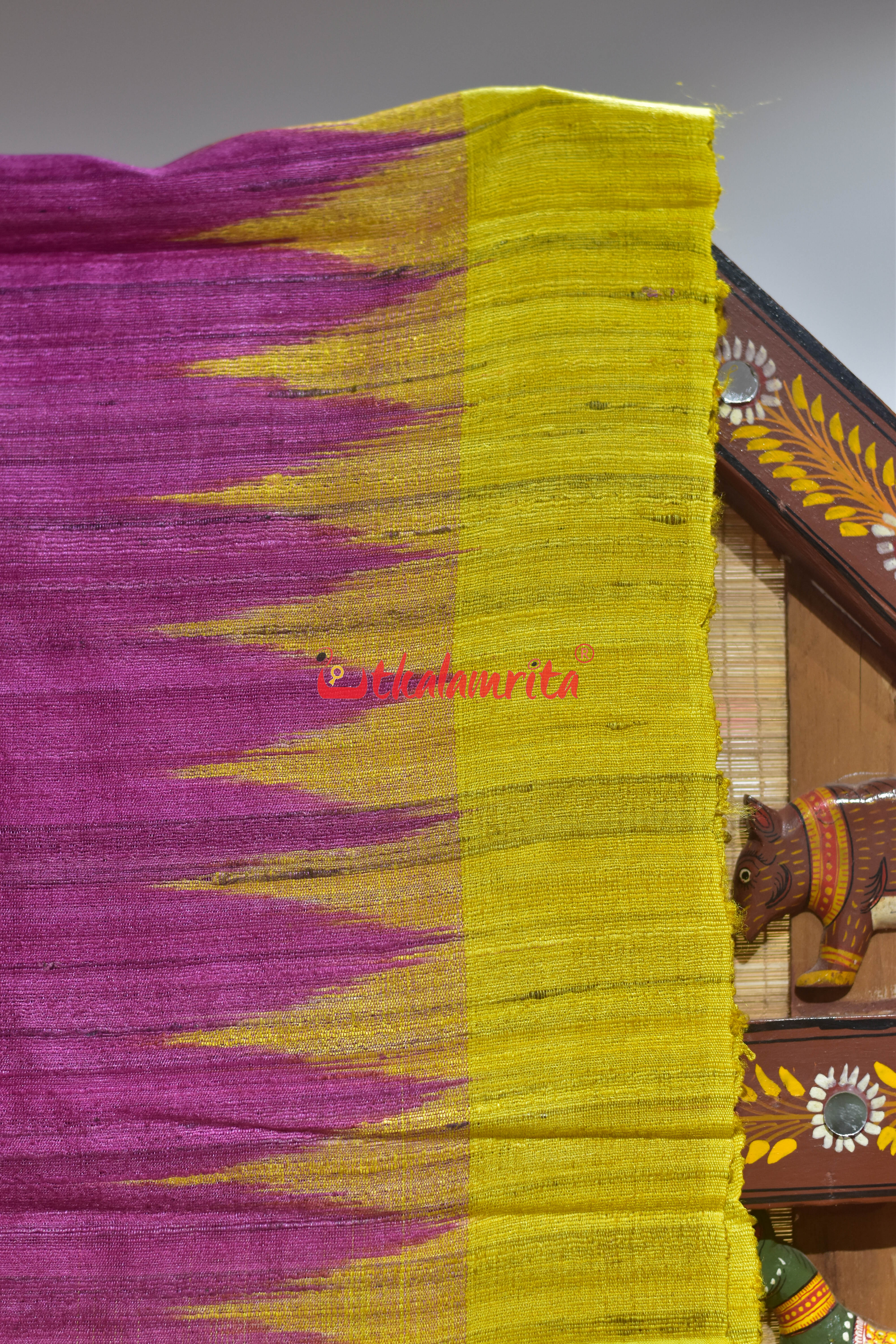 Rani Yellow Gopalpur Tussar Silk Saree