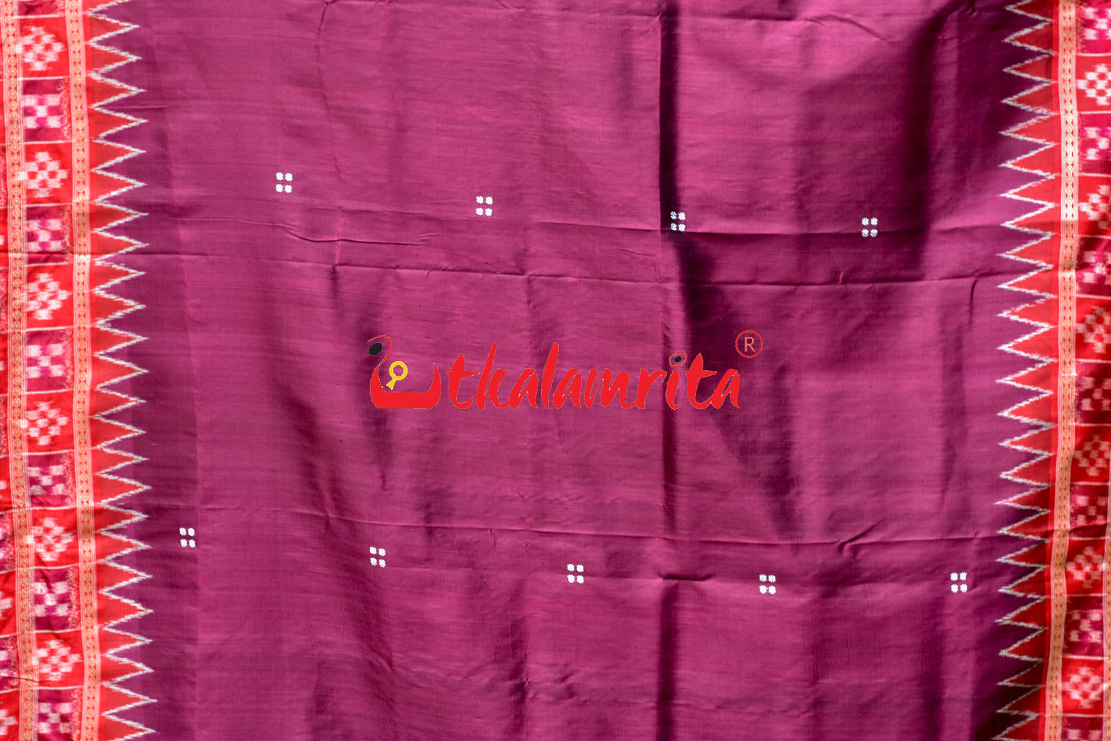 Jamun Double Pasapali Khandua Silk Saree