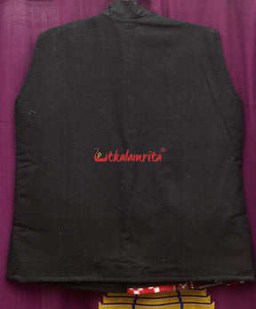 Black Multicolour Patch (Men's Jacket)