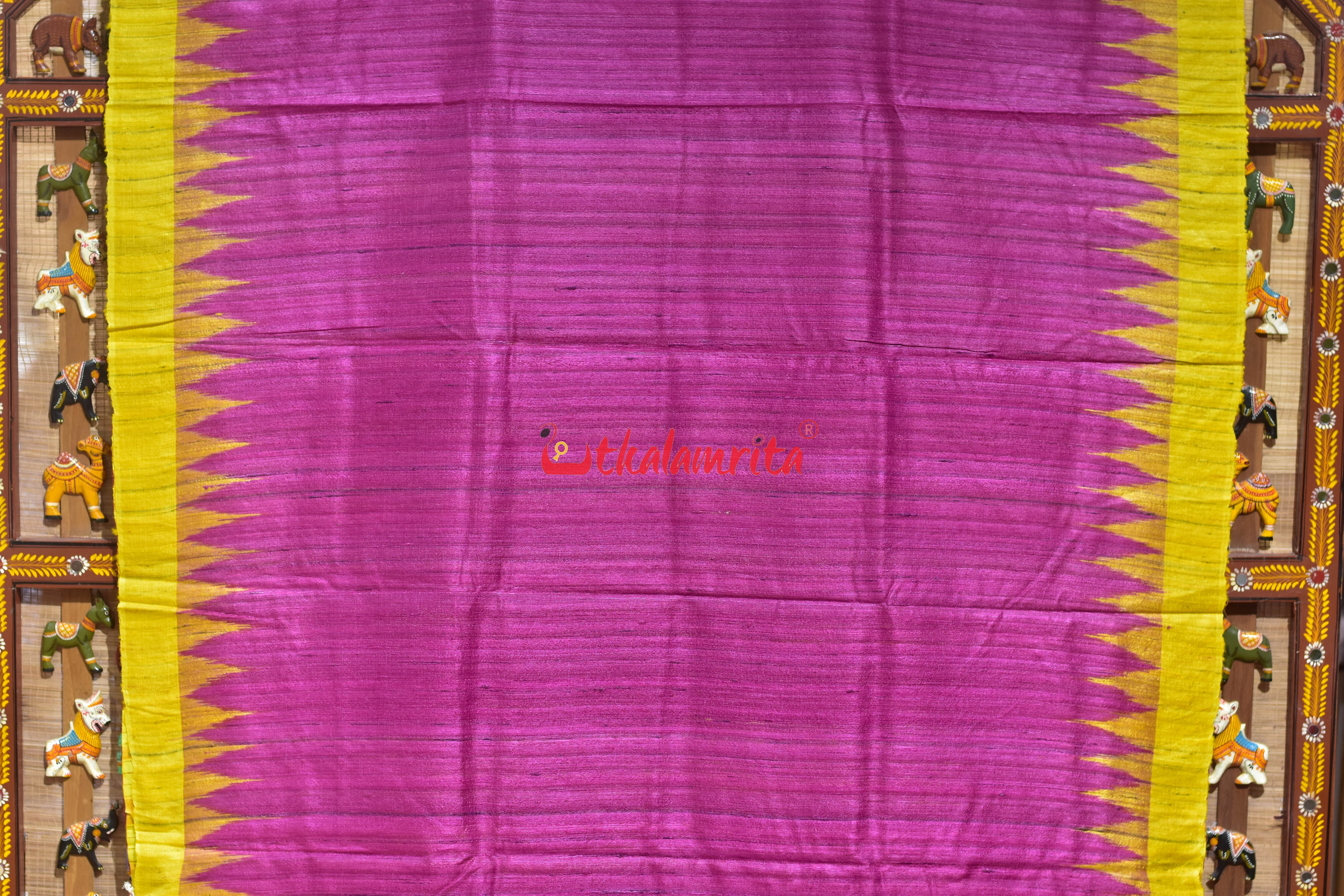 Rani Yellow Gopalpur Tussar Silk Saree