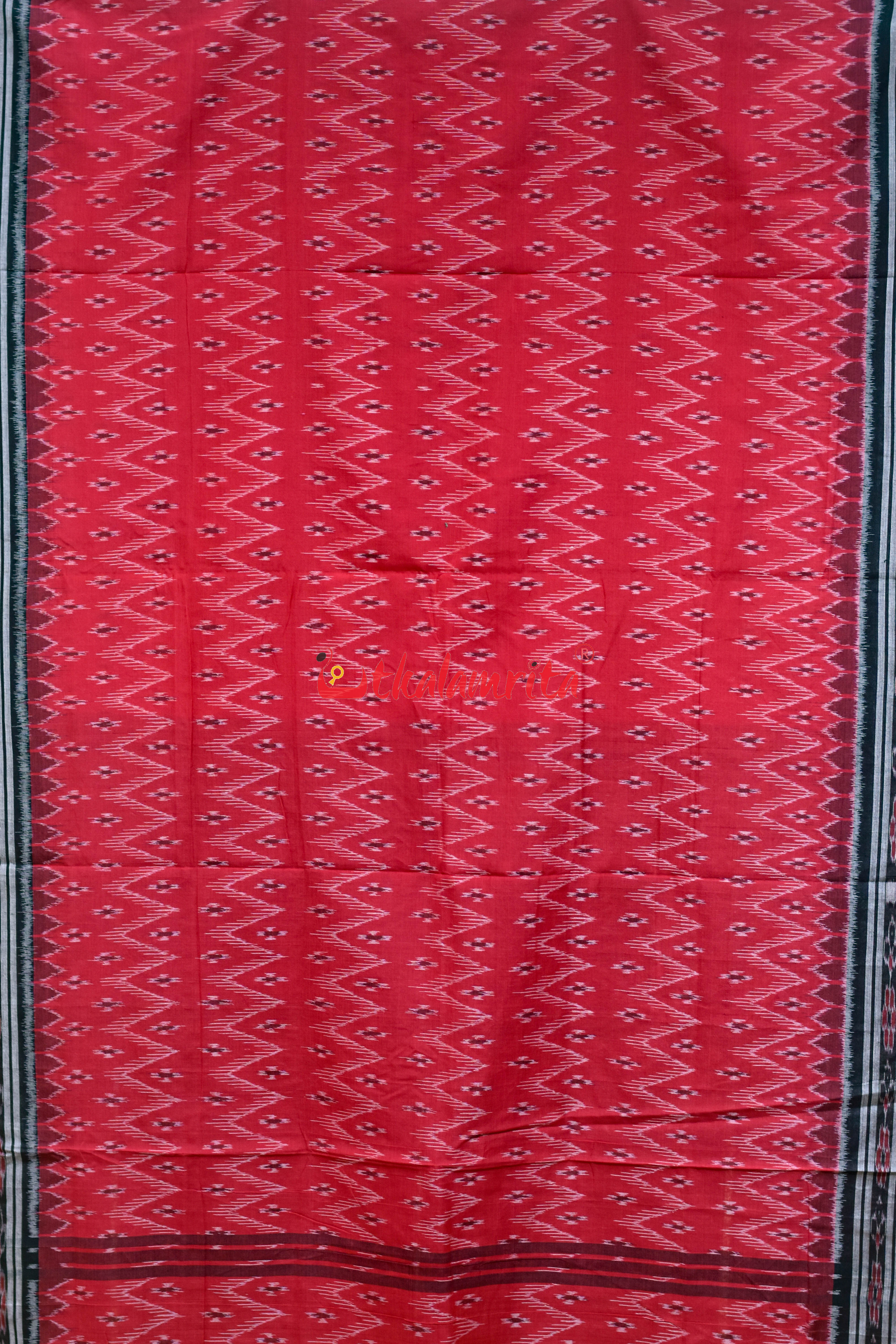 Red Taranga Khandua Cotton Saree