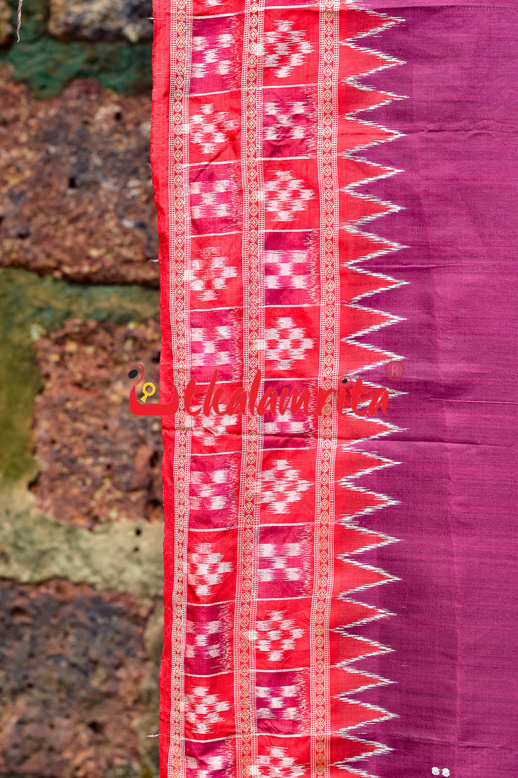 Jamun Double Pasapali Khandua Silk Saree