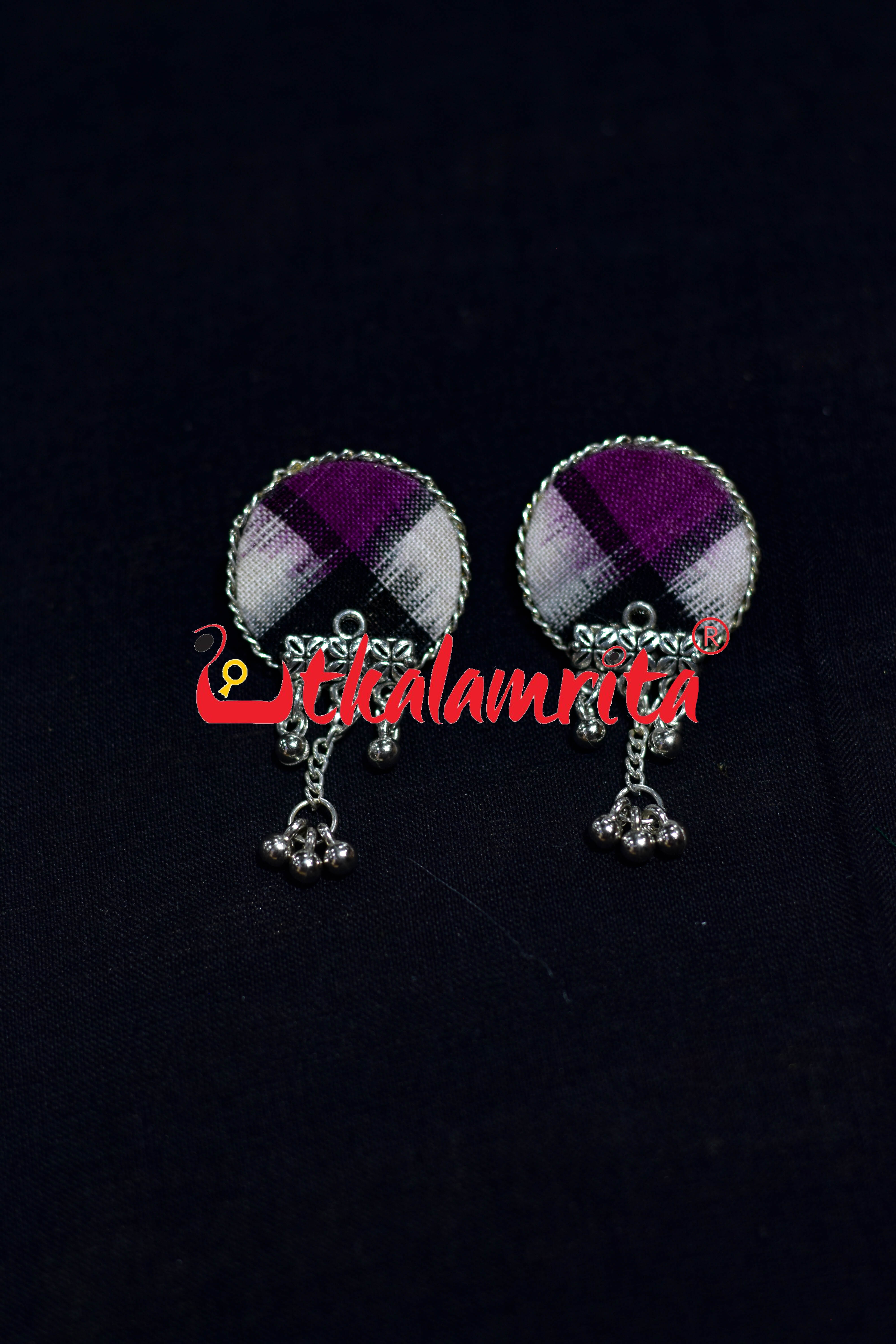 Purple Pasapali Golden Single Necklace Set