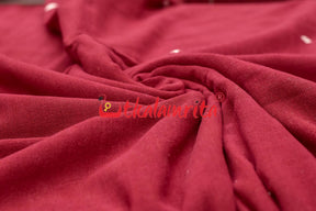 Maroon with White Buti (fabric)