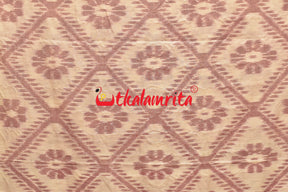 Tussarite Maroon Bada Phula Khandua Cotton Saree