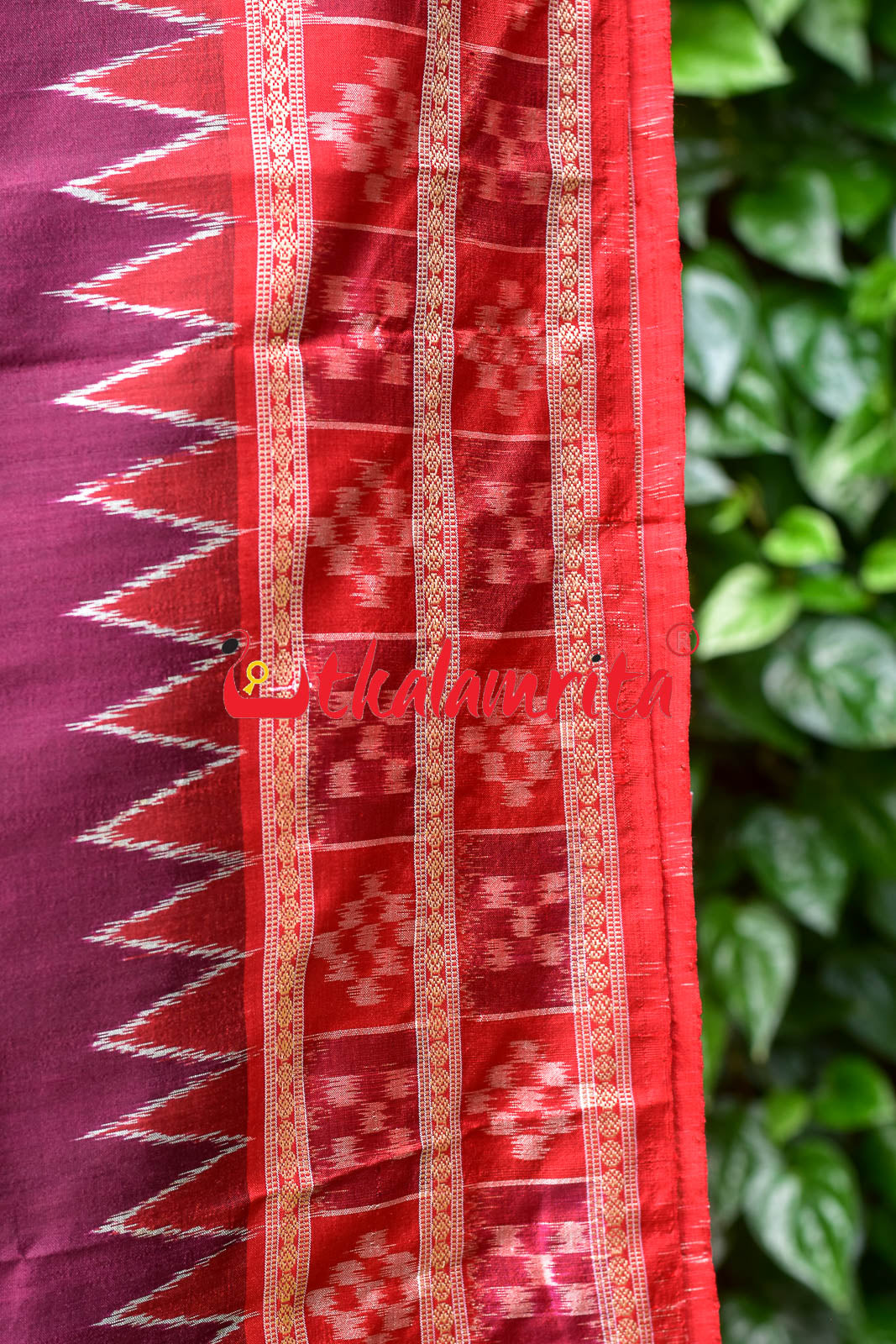 Jamun Double Pasapali Khandua Silk Saree