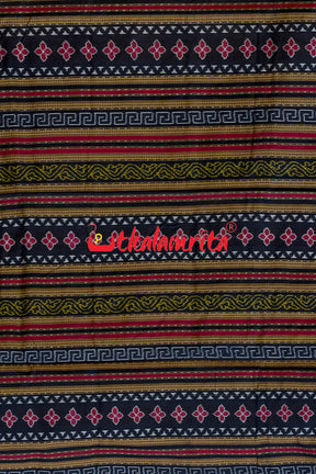 Hathi Design Light Brown Sambalpuri Cotton Saree