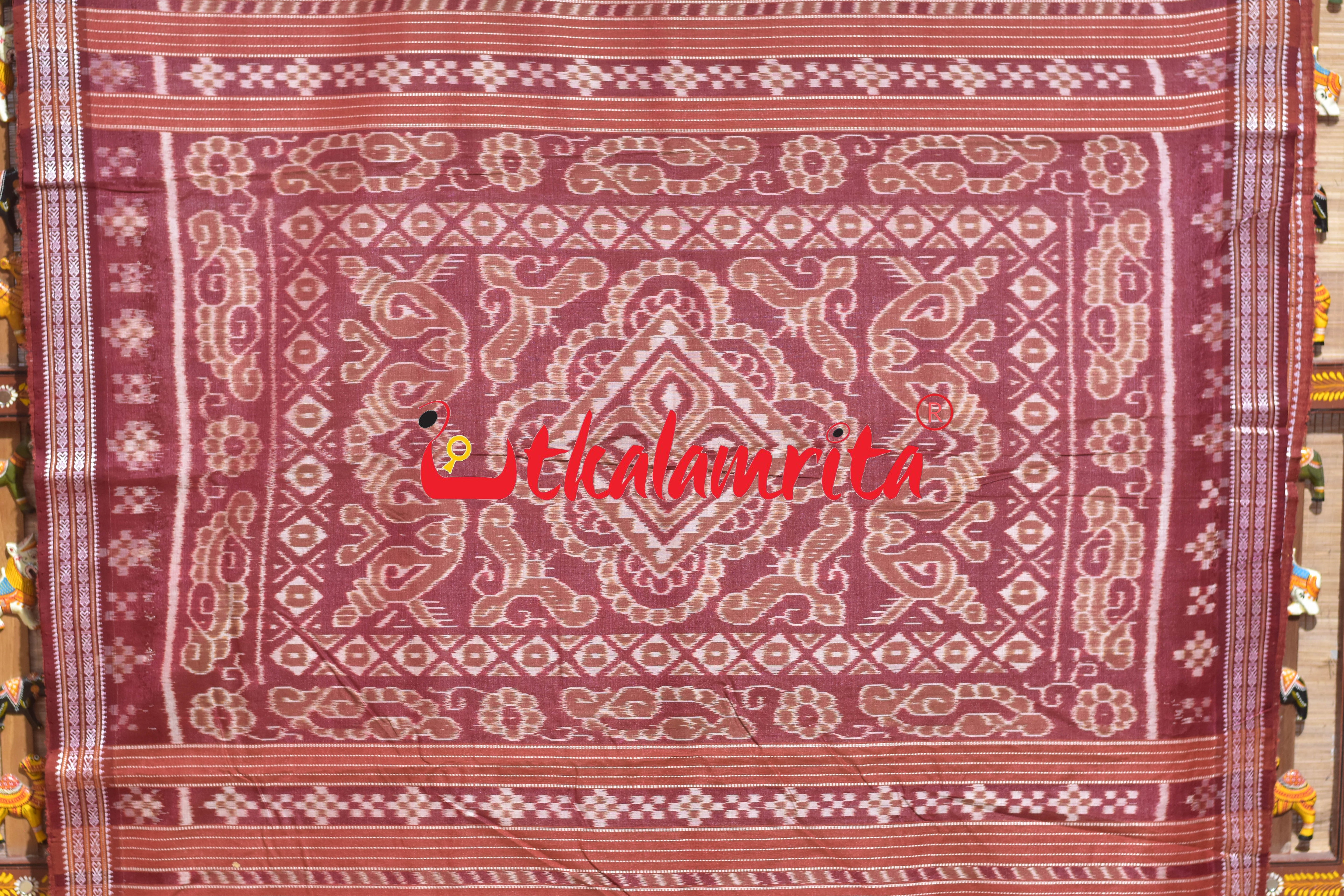 Natural Body Rust Doby Gopalpur Tussar Silk Saree