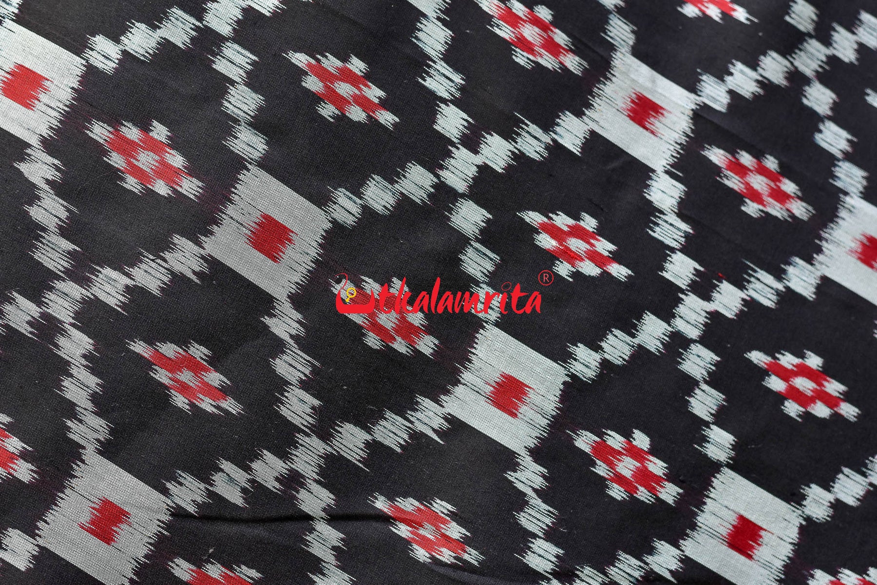 Bata Thikiri Black Khandua Silk Saree