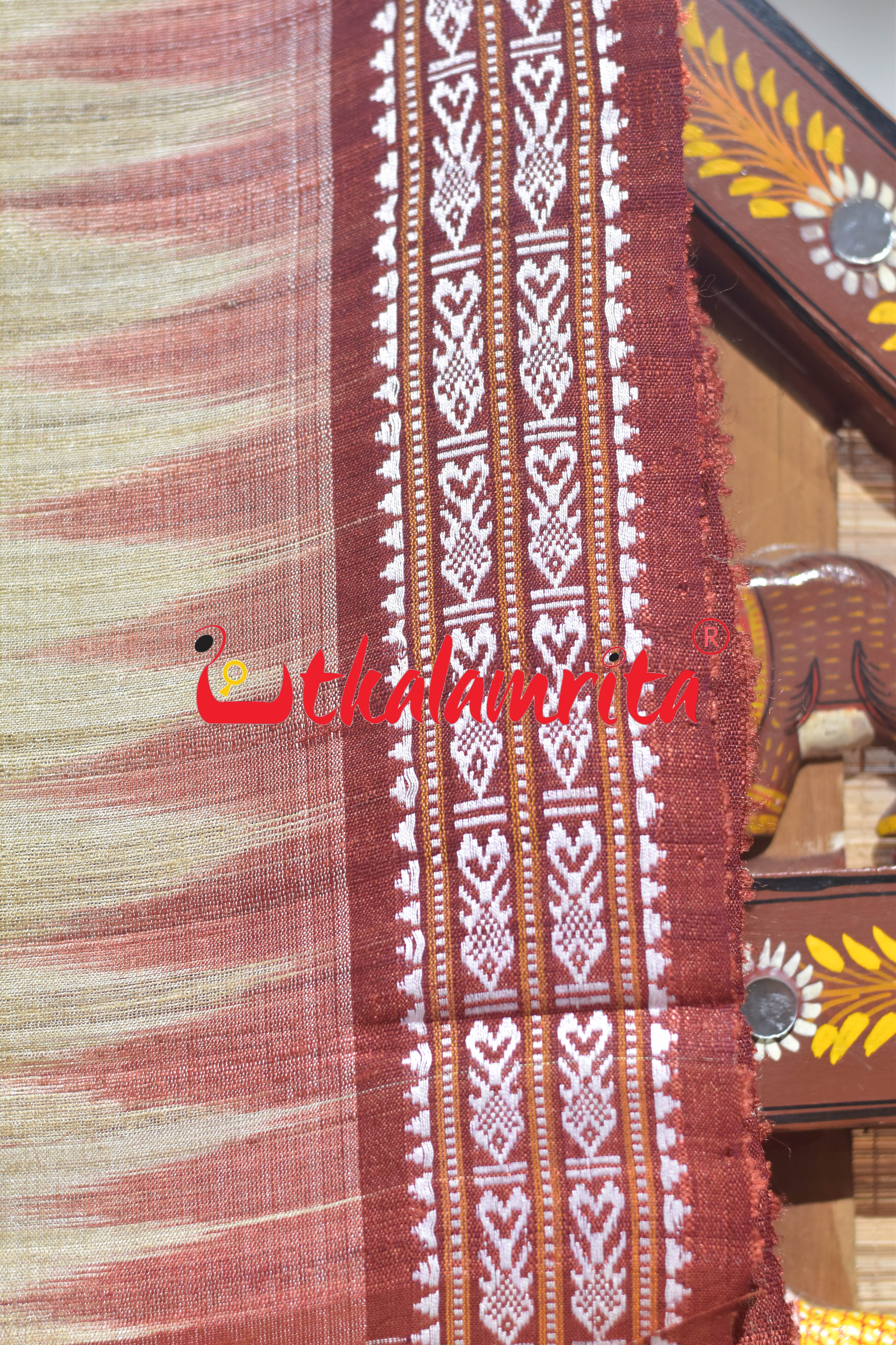 Natural Body Rust Doby Gopalpur Tussar Silk Saree