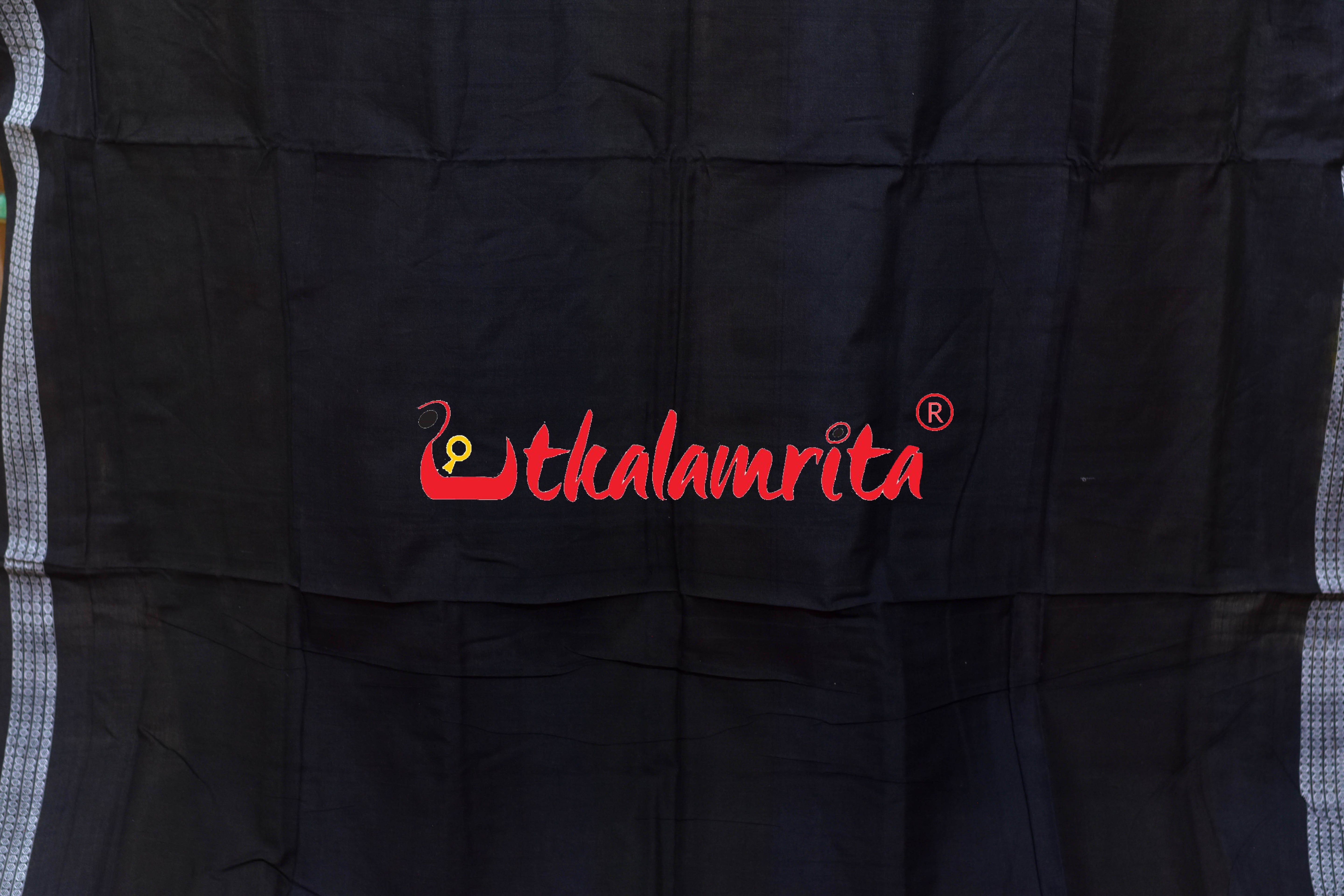 Egara Dhadiya Red Green White Sambalpuri Cotton Saree