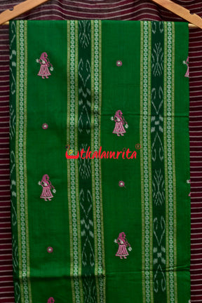 Green Pink Doll Bomkai Dress Set