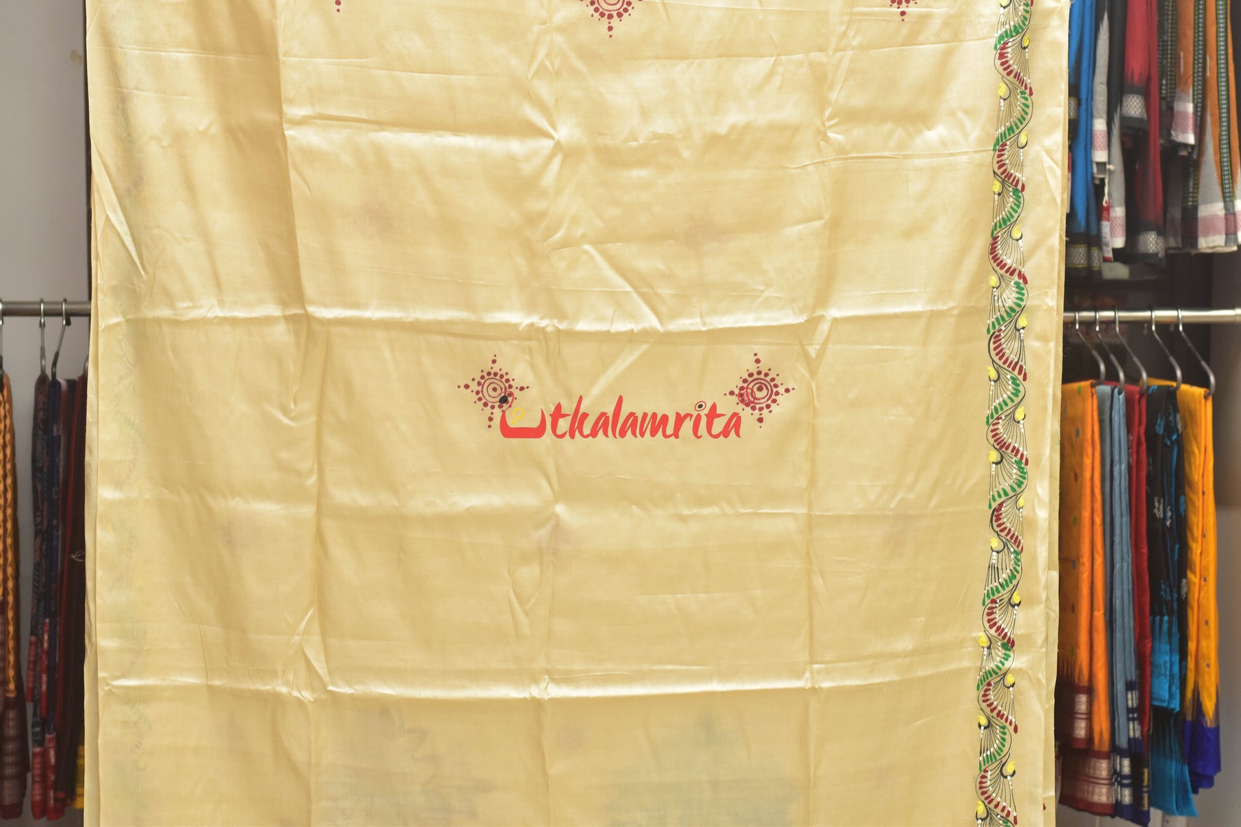 Chhau Dance Pattachitra Tussar Silk Saree